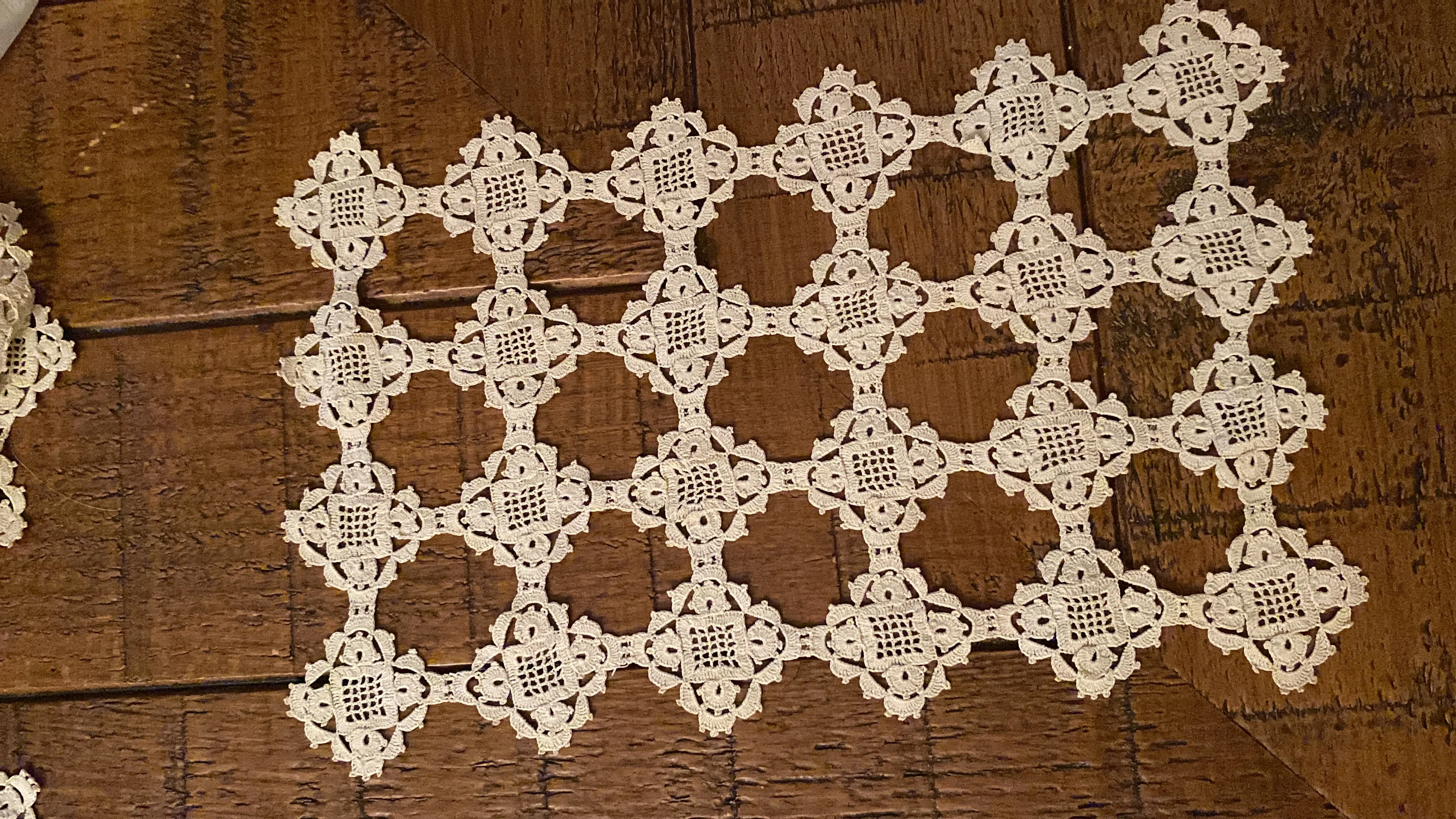 Handmade Tray Cover with Lace Motif