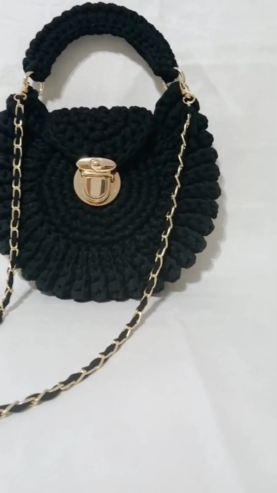 Chain Strap Knitted Evening Bag