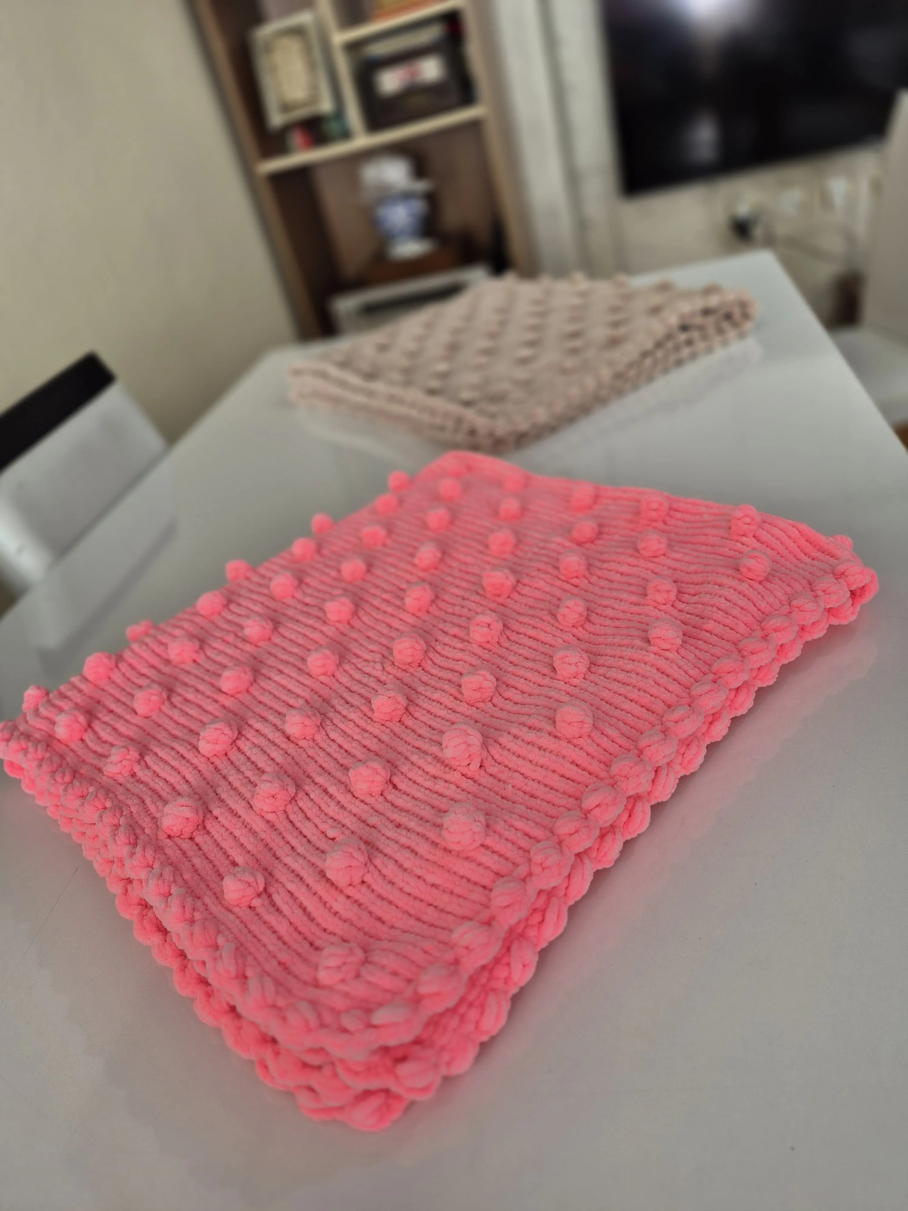 Yumuşacık El Yapımı Kadife Bebek Battaniyesi-İkili Battaniye Seti