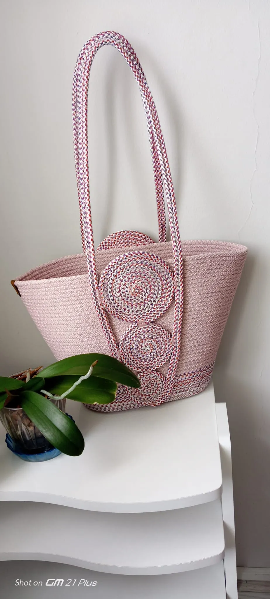 Powder Color Special Design Straw Beach Bag