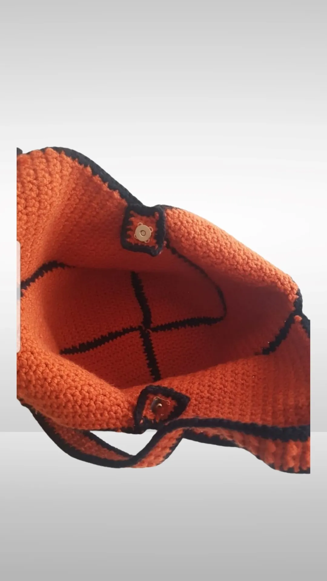 Original Hand Knitted Bag in Orange