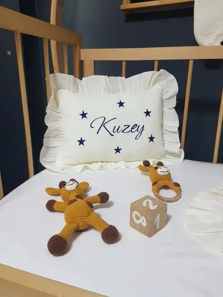 Baby Clime Named Baby Jewelry Pillow - Muslin Pillow Filled (30x45 cm) M9