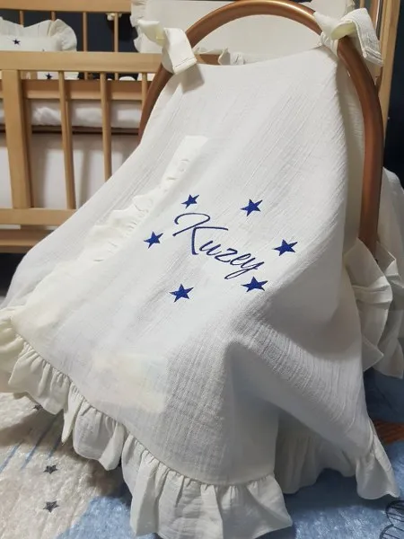 Baby Clime Puset Örtüsü - Müslin Ana Kucağı Örtüsü (80x110 cm) M9