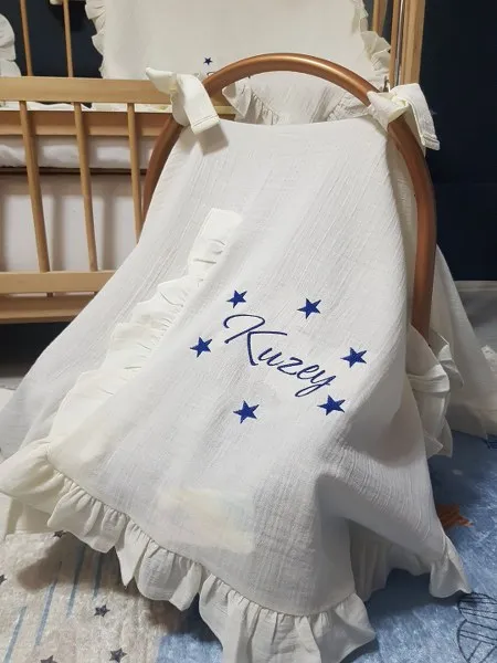 Baby Clime Puset Örtüsü - Müslin Ana Kucağı Örtüsü (80x110 cm) M9