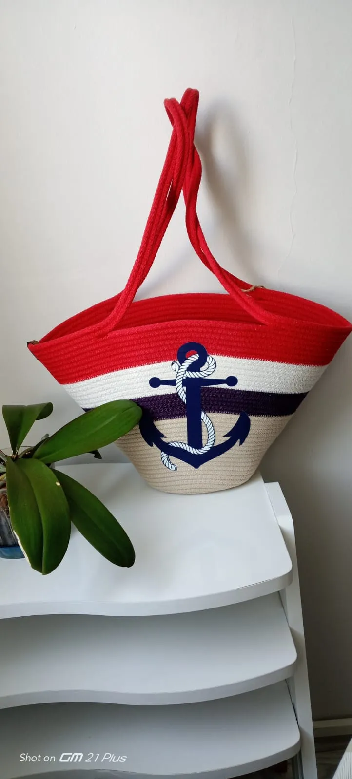 Nautical Themed Shoulder Bag (Anchor Detail)