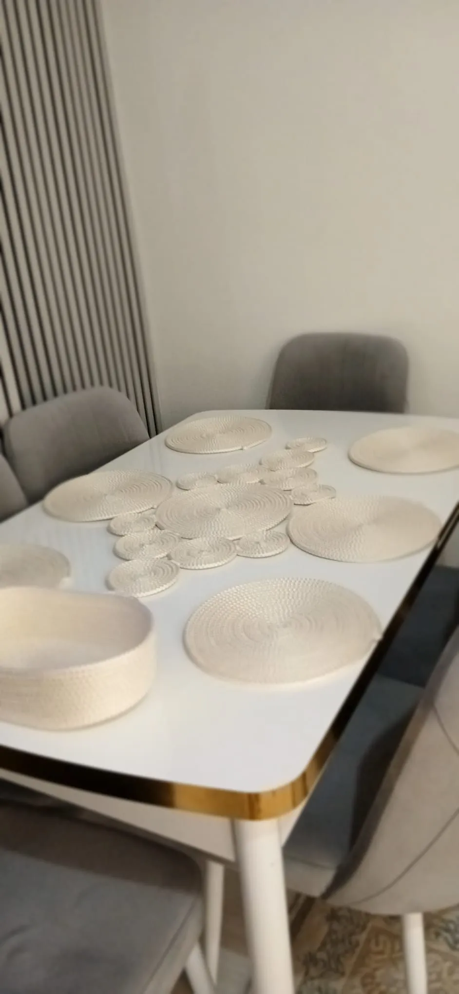 Cream Colored Handmade Placemat Set
