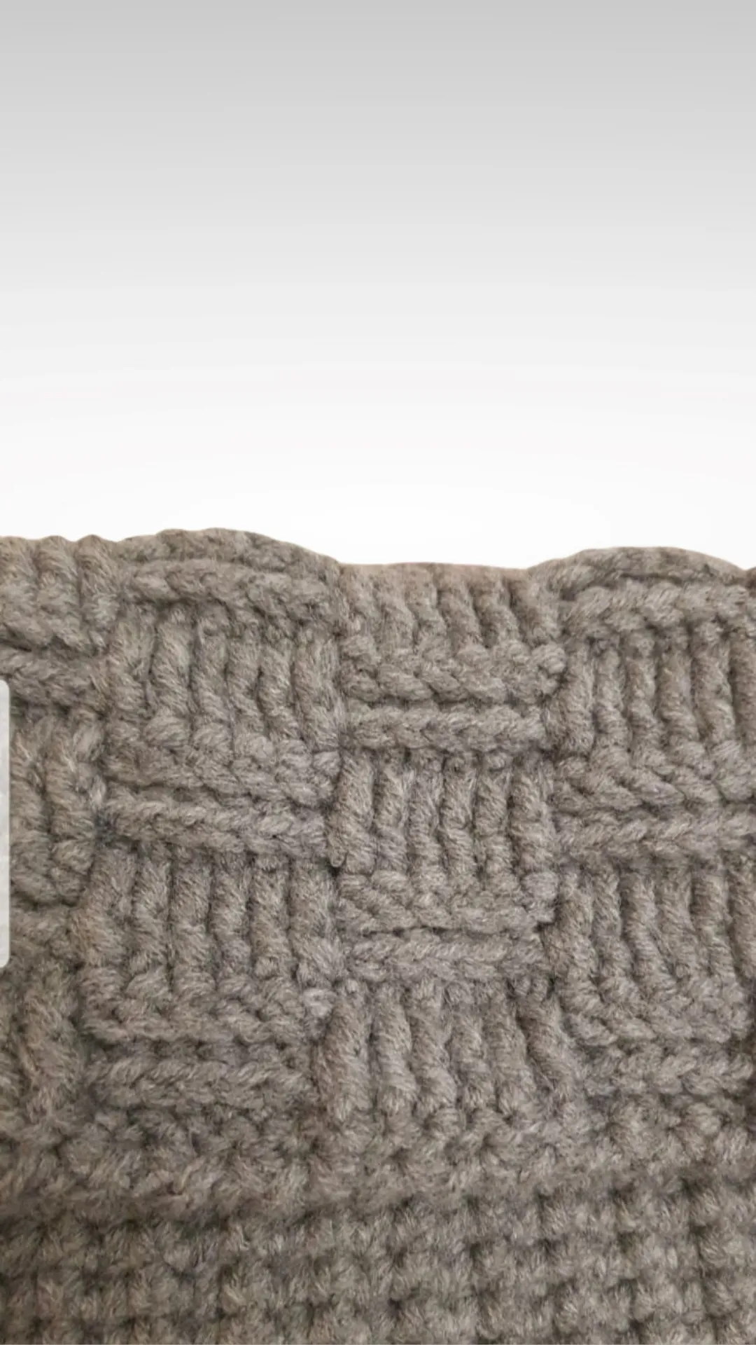 Grey Color Hand Knitted Magnetic Flap Shoulder Bag