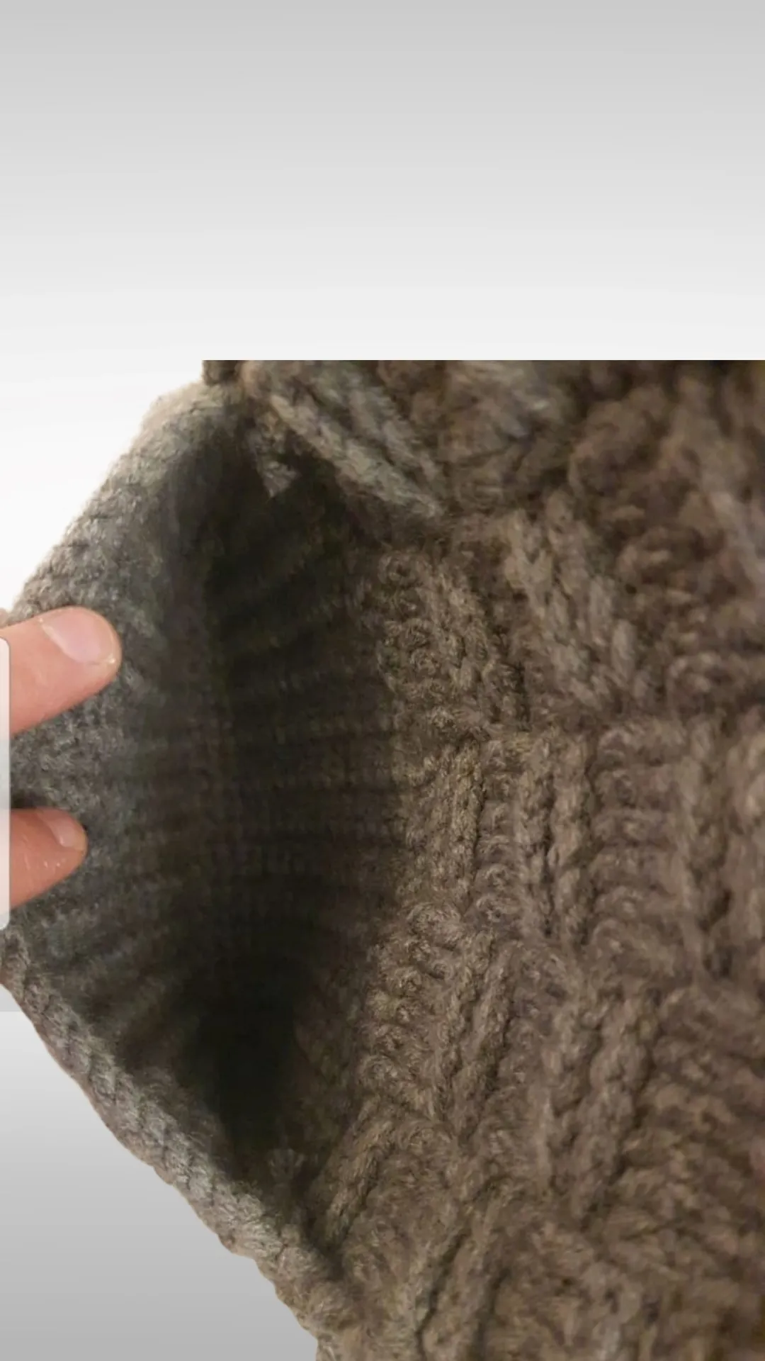Grey Color Hand Knitted Magnetic Flap Shoulder Bag