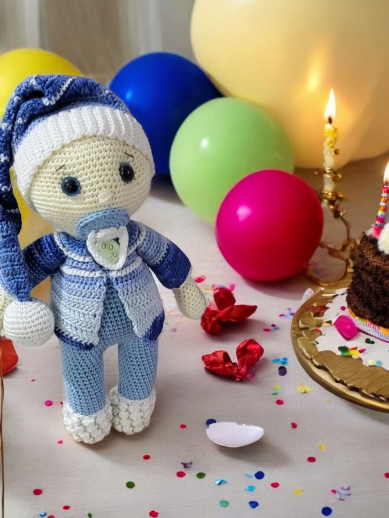 Amigurumi emzikli bebek