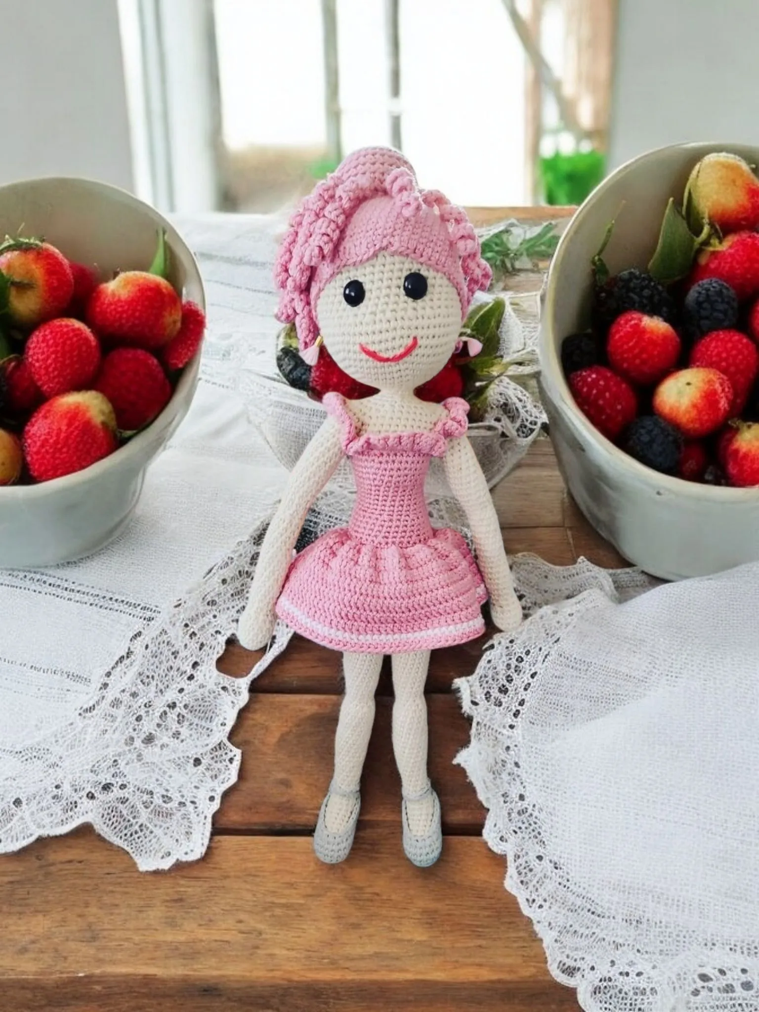 Amigurumi girl ballerina doll