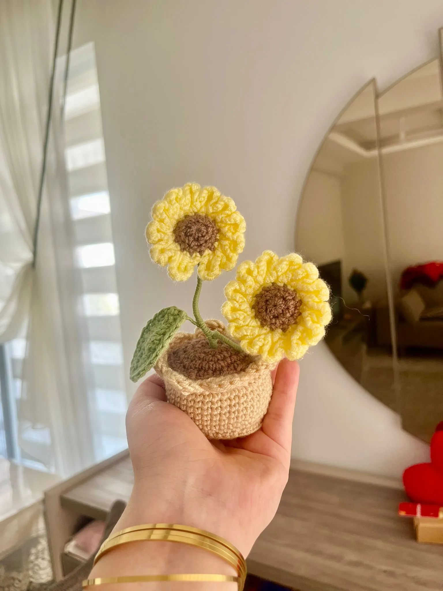 2'li Sarı Papatya Saksı