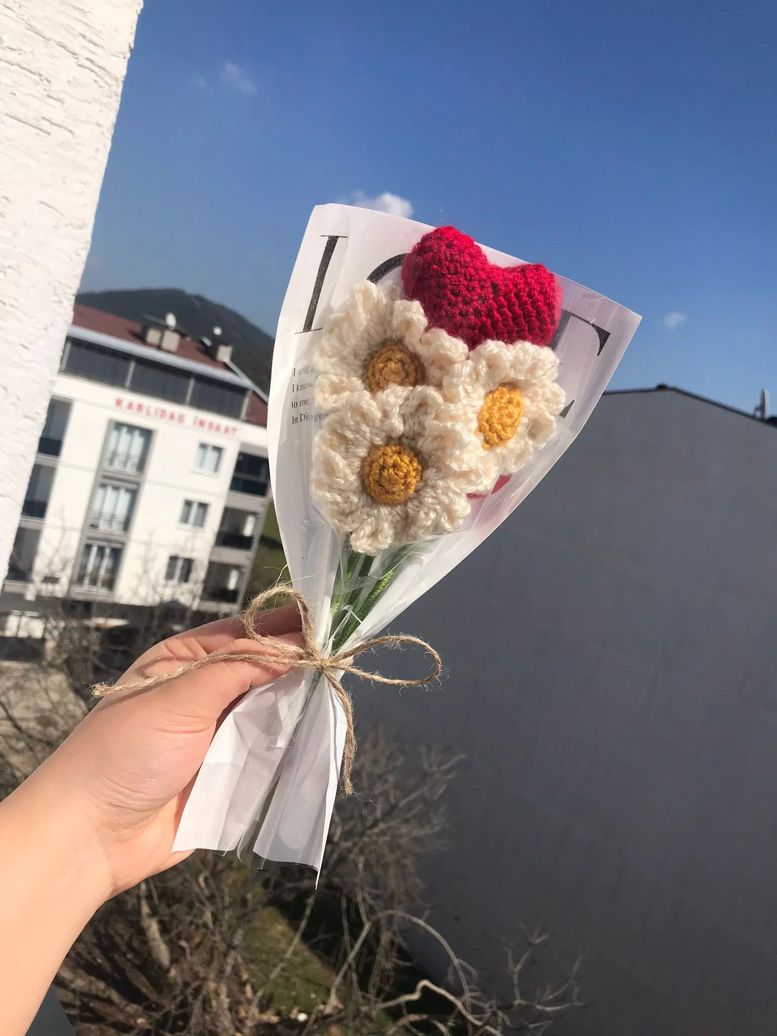 Kalpli Papatya Buket