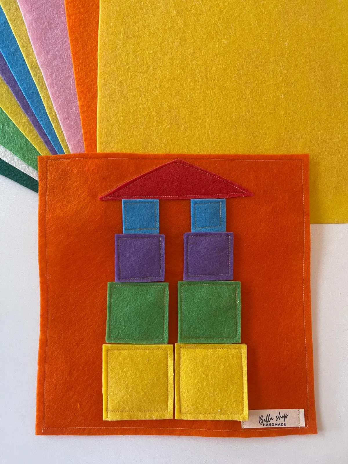 Kare Temalı Keçe Eğitim Oyunu