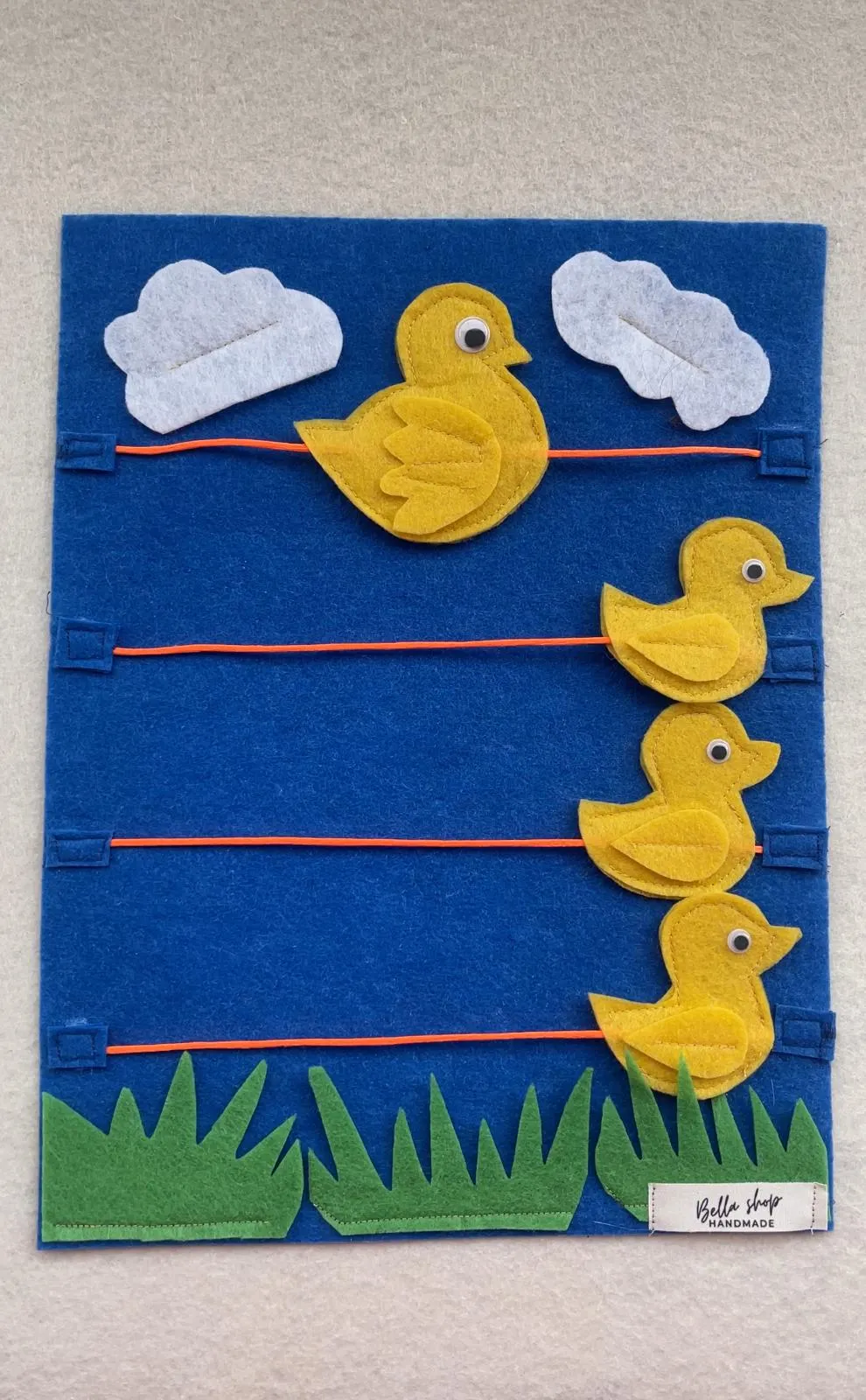 Chick-Themed Rope-Tie Felt Story Educational Toy