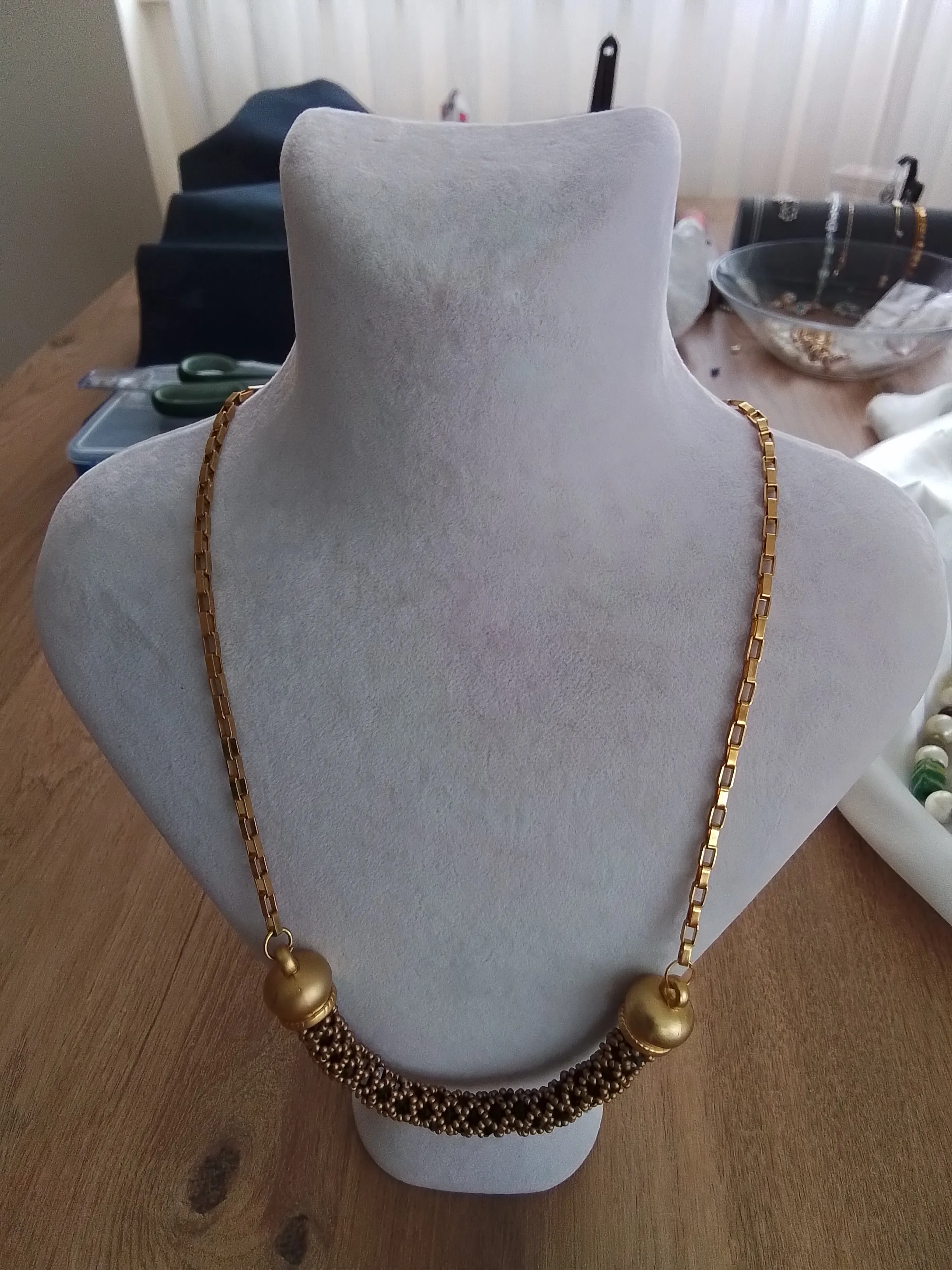 Crystal cage necklace