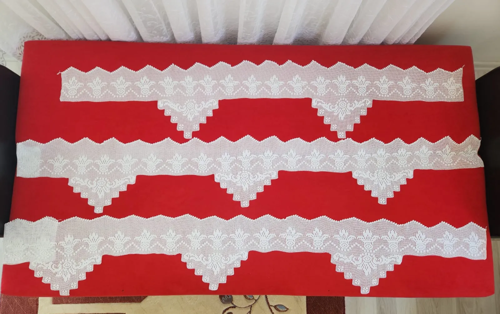 Sheets, quilts, pillows, handmade lace set