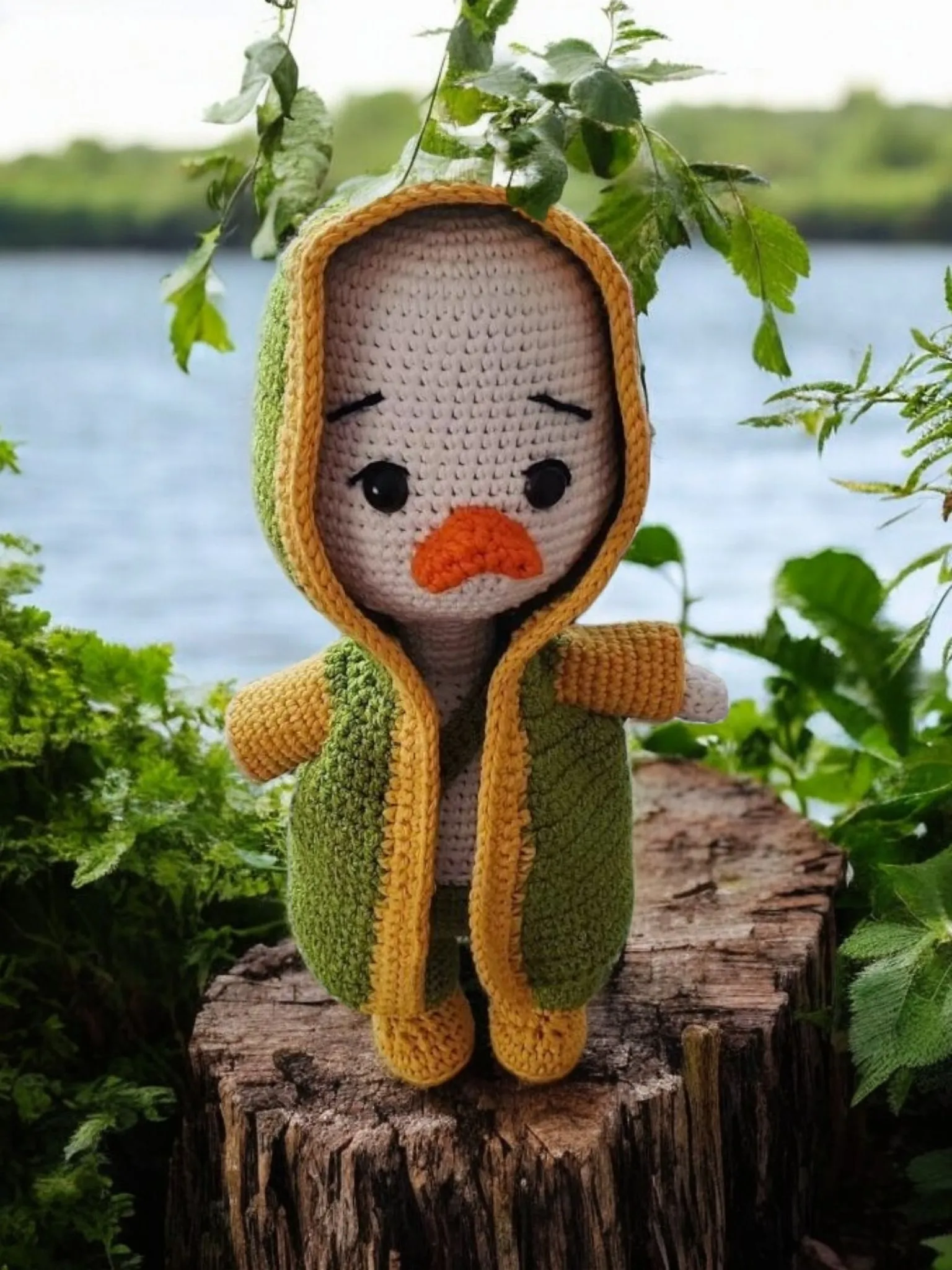 Amigurumi hırkalı ördek 