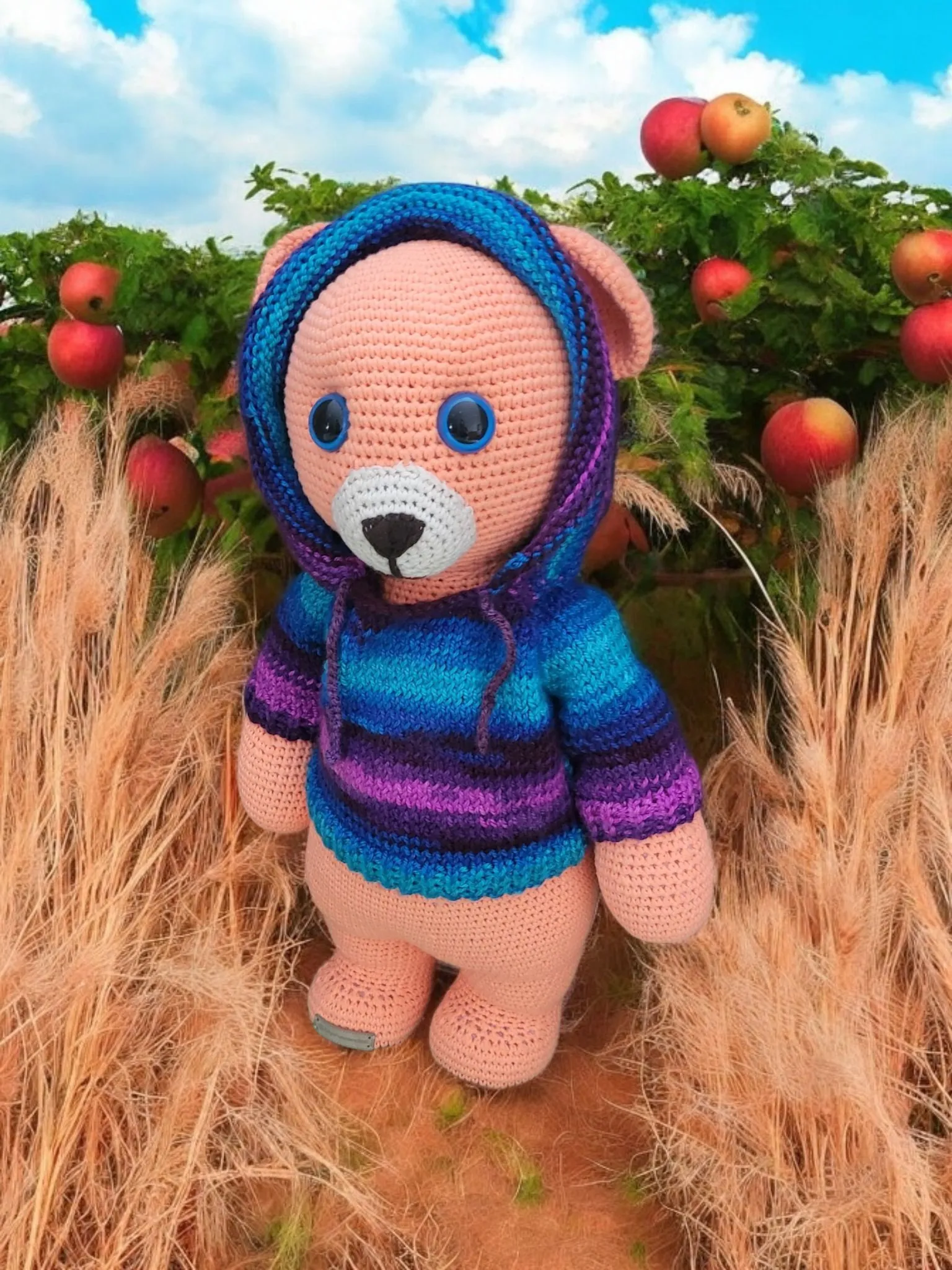 Bear in a huge sweater