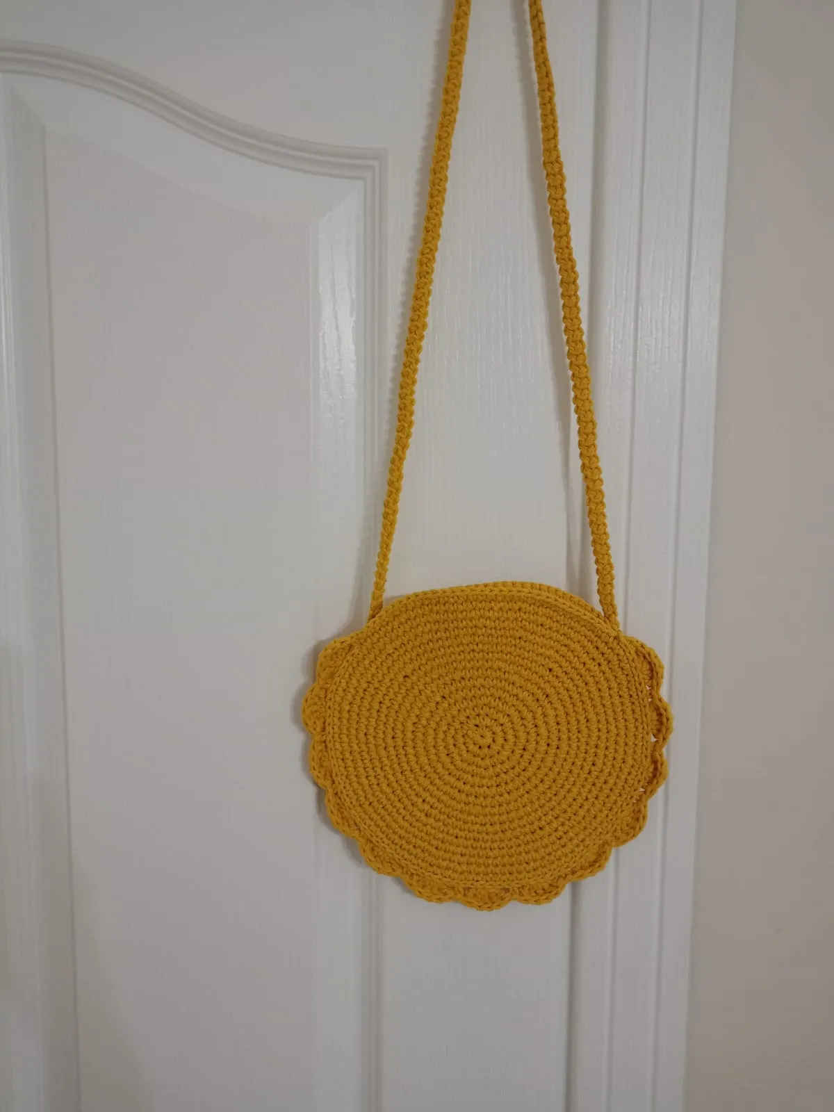 knitted children's bag yellow