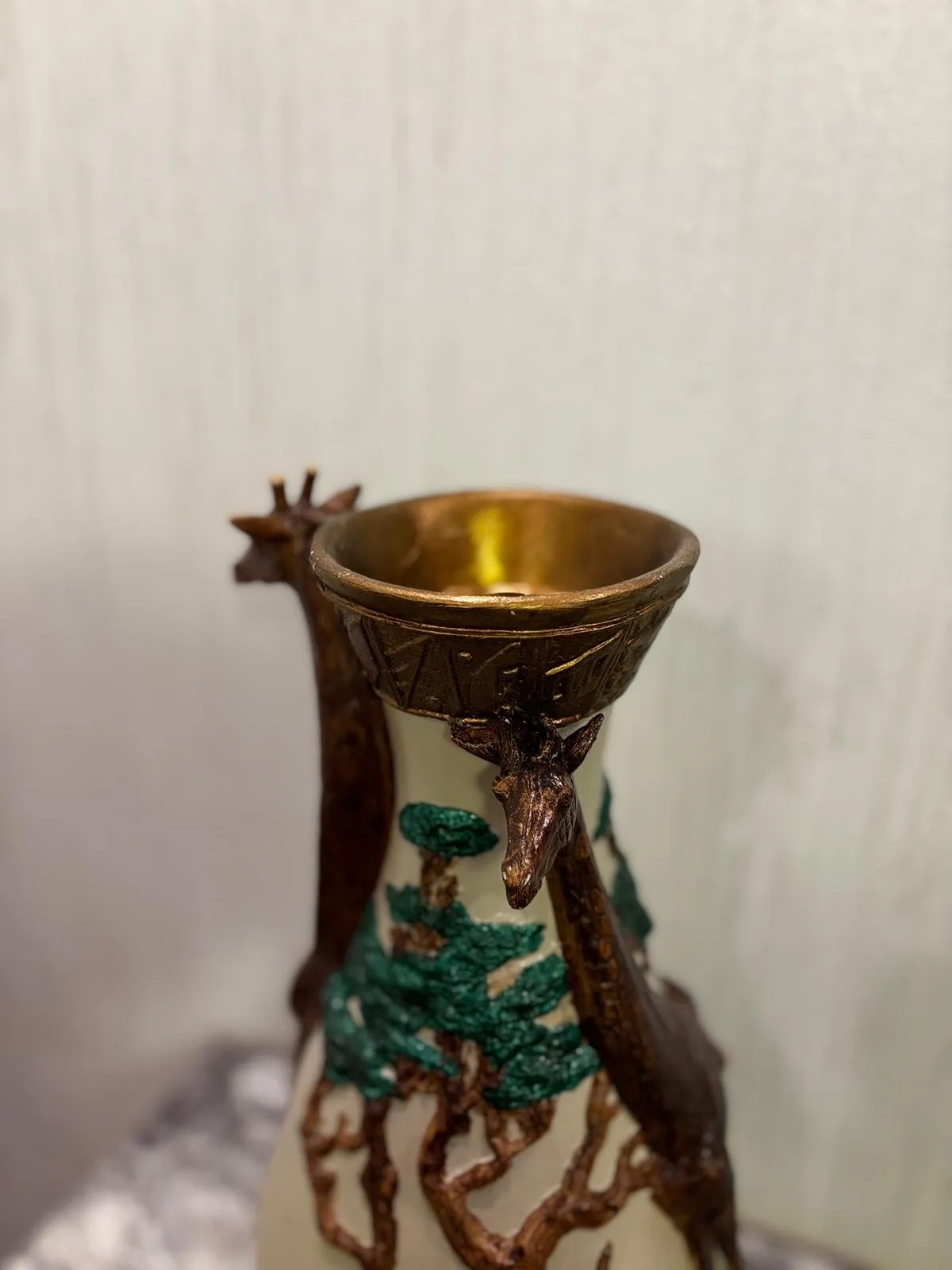 Handmade Giraffe Ceramic Vase – 3D Animal Figure Decor
