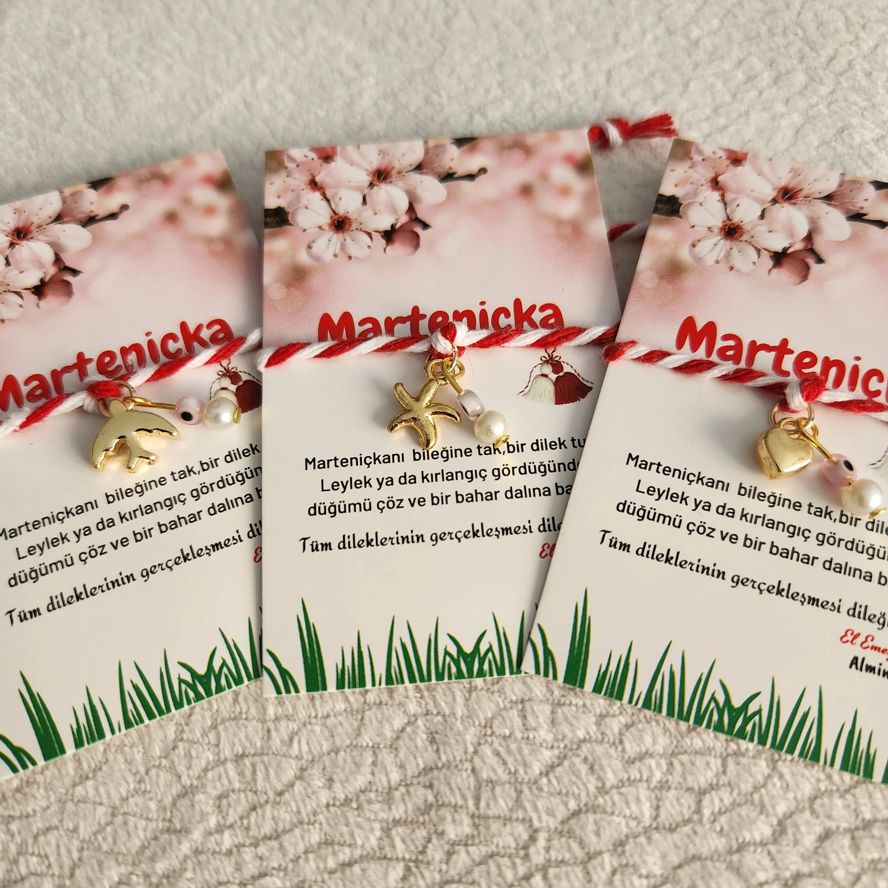 Martenitsa Wish Bracelet, Gift Bracelet, 3 Martenitsa