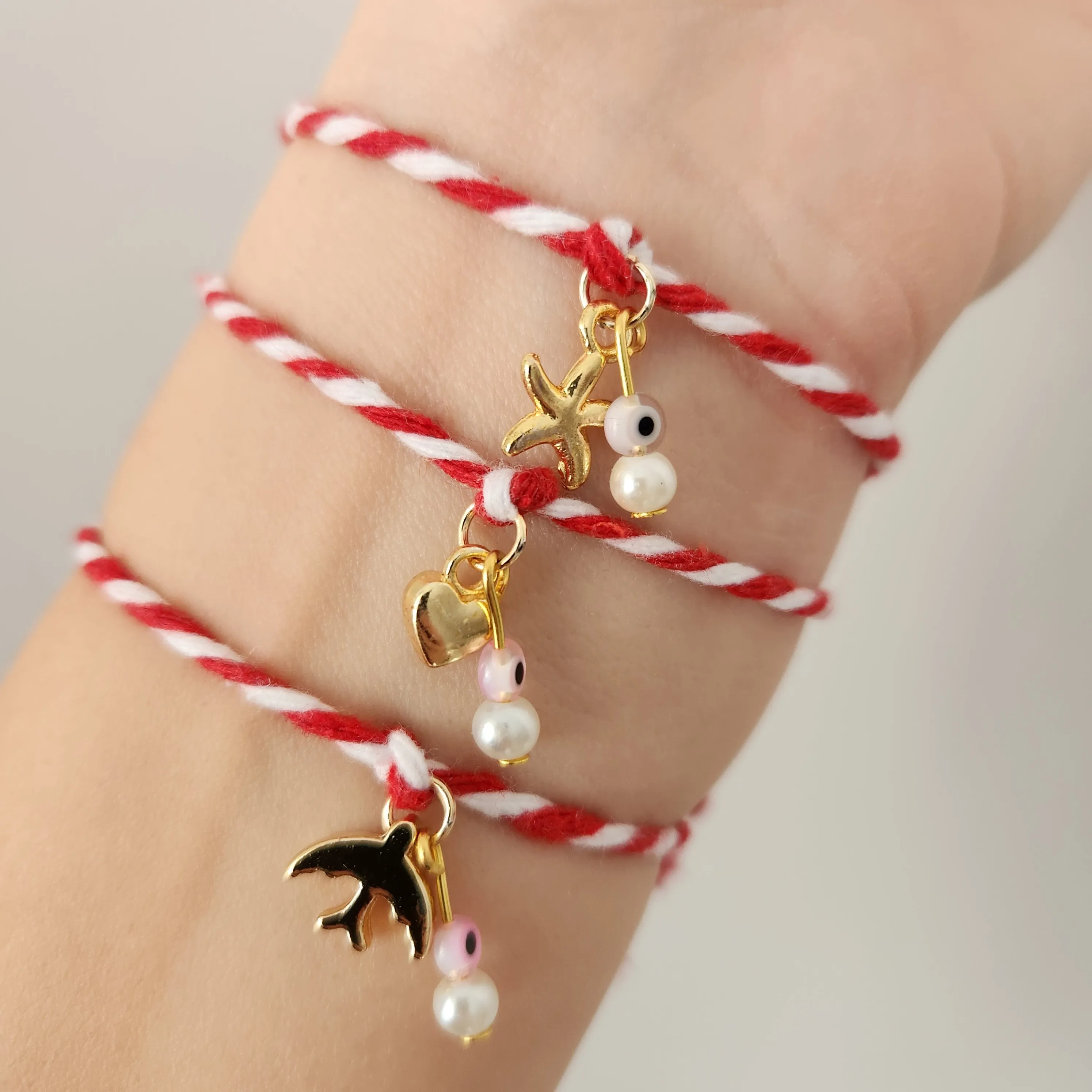 Martenitsa Wish Bracelet, Gift Bracelet, 3 Martenitsa