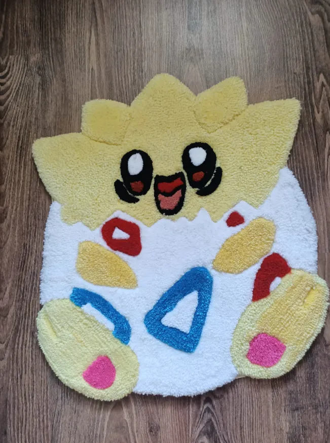 Handmade Cut Tufting Rug – Cute Character Design, 60×70 cm, Soft Texture