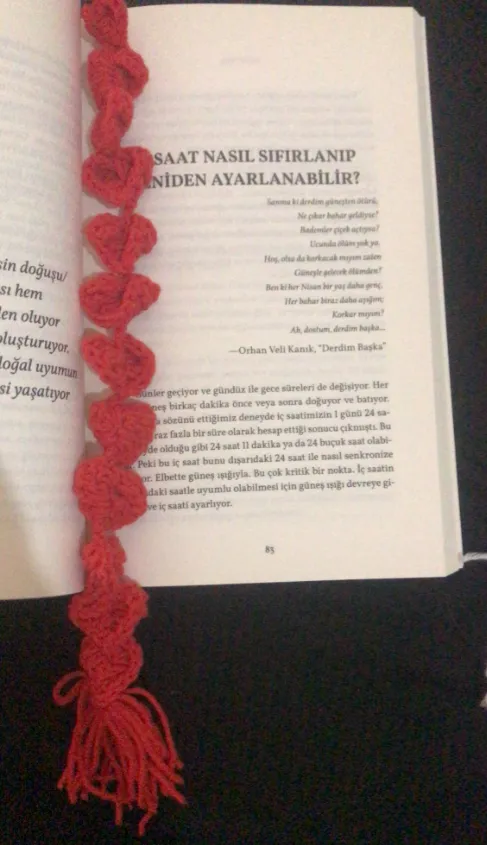 Handmade Heart Motif Crochet Bookmark