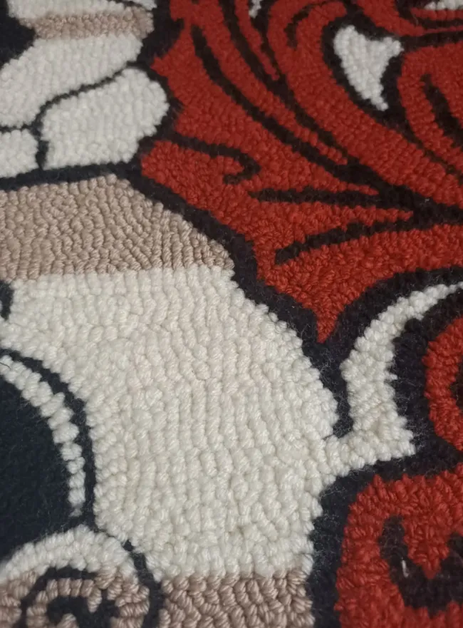Handmade Baroque Clock Themed Carpet | Decorative Floor Rug