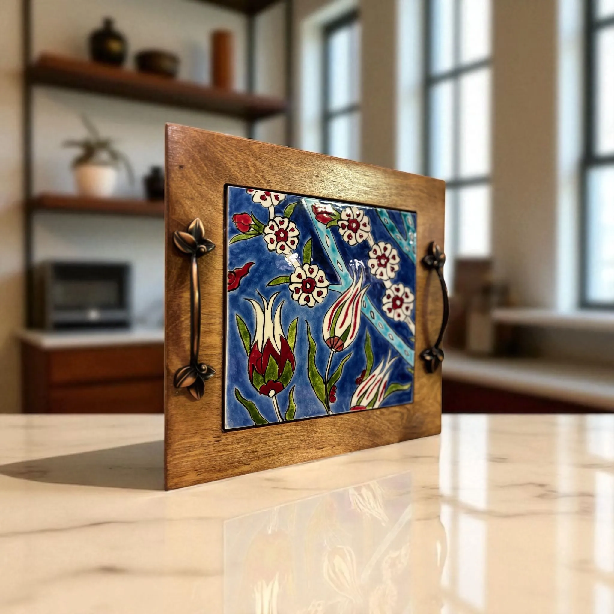 Servis Tepsisi - Çini Sanatıyla Tasarlanmış Dekoratif