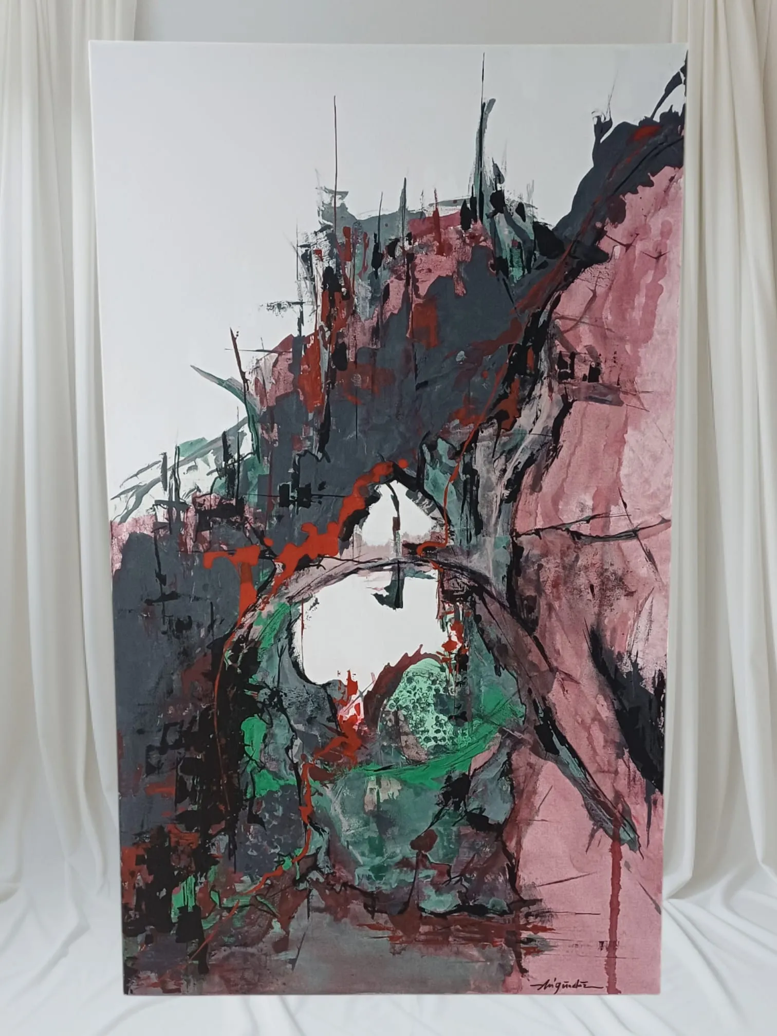 Soyut Formlar ve Renk Geçişleri Tablo