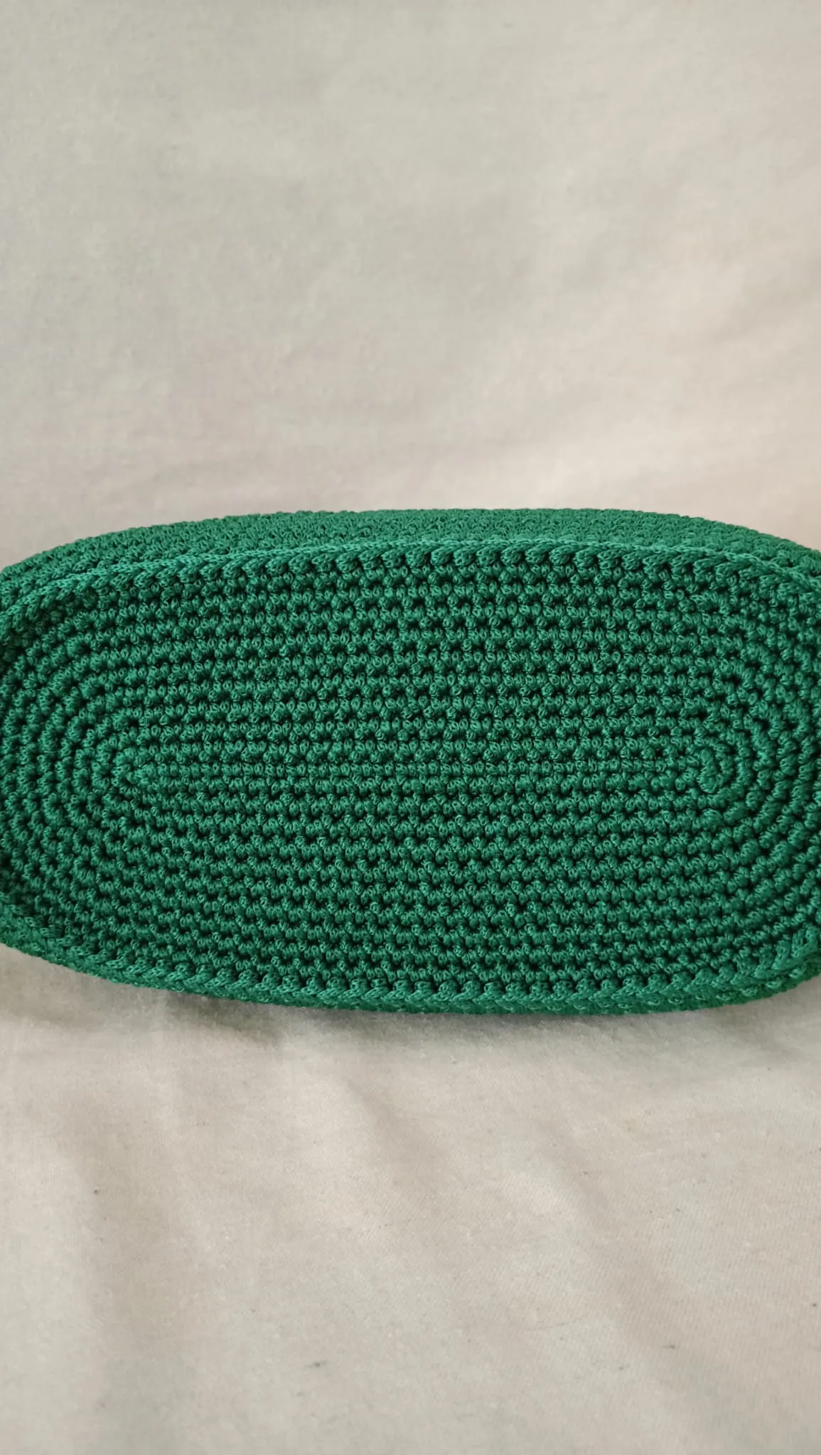 Yeşil Çiçek Detaylı El Örgüsü Çanta – 32x22x11 cm