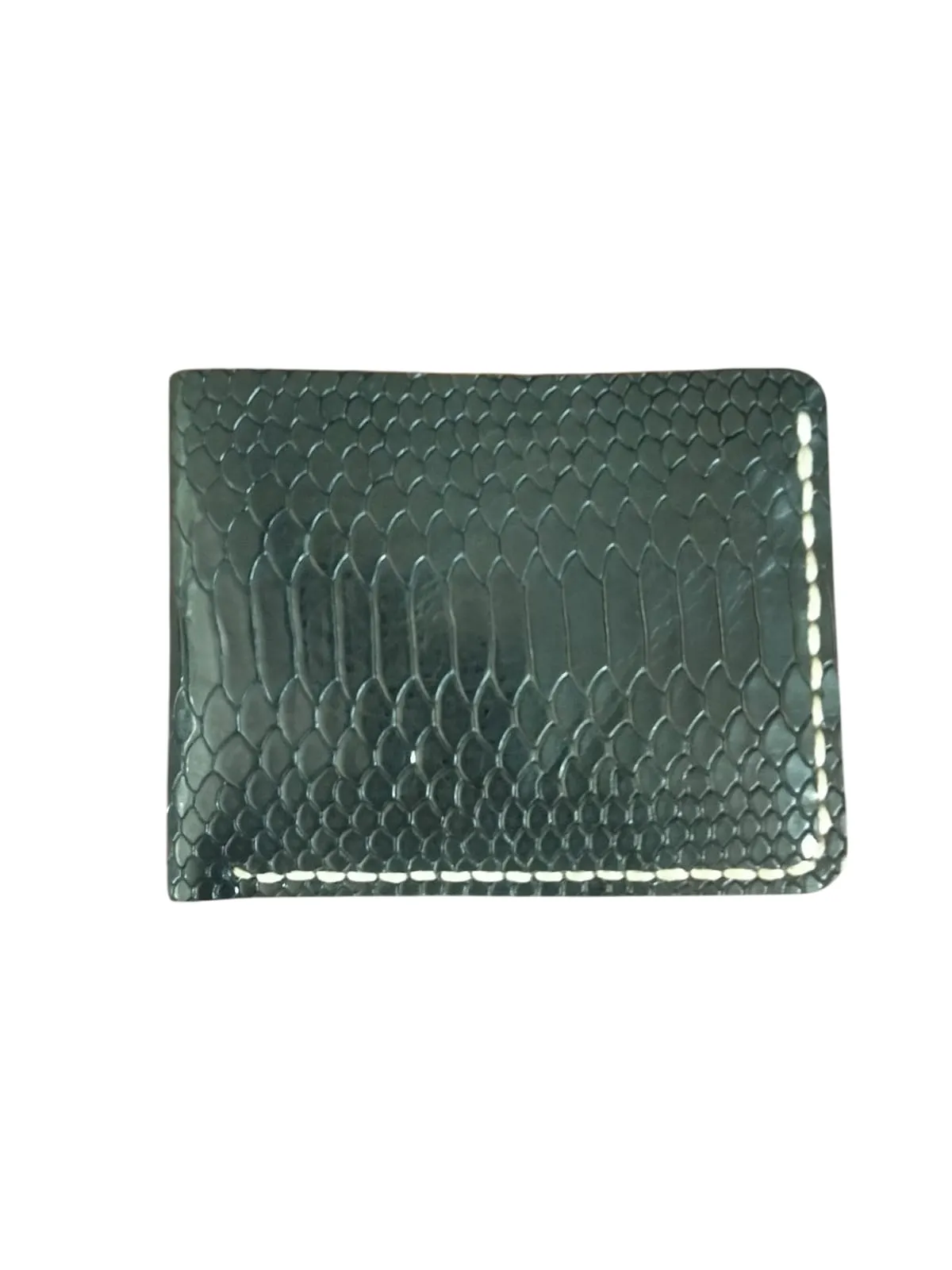 Hakiki Deri Piton Desenli Siyah Cüzdan