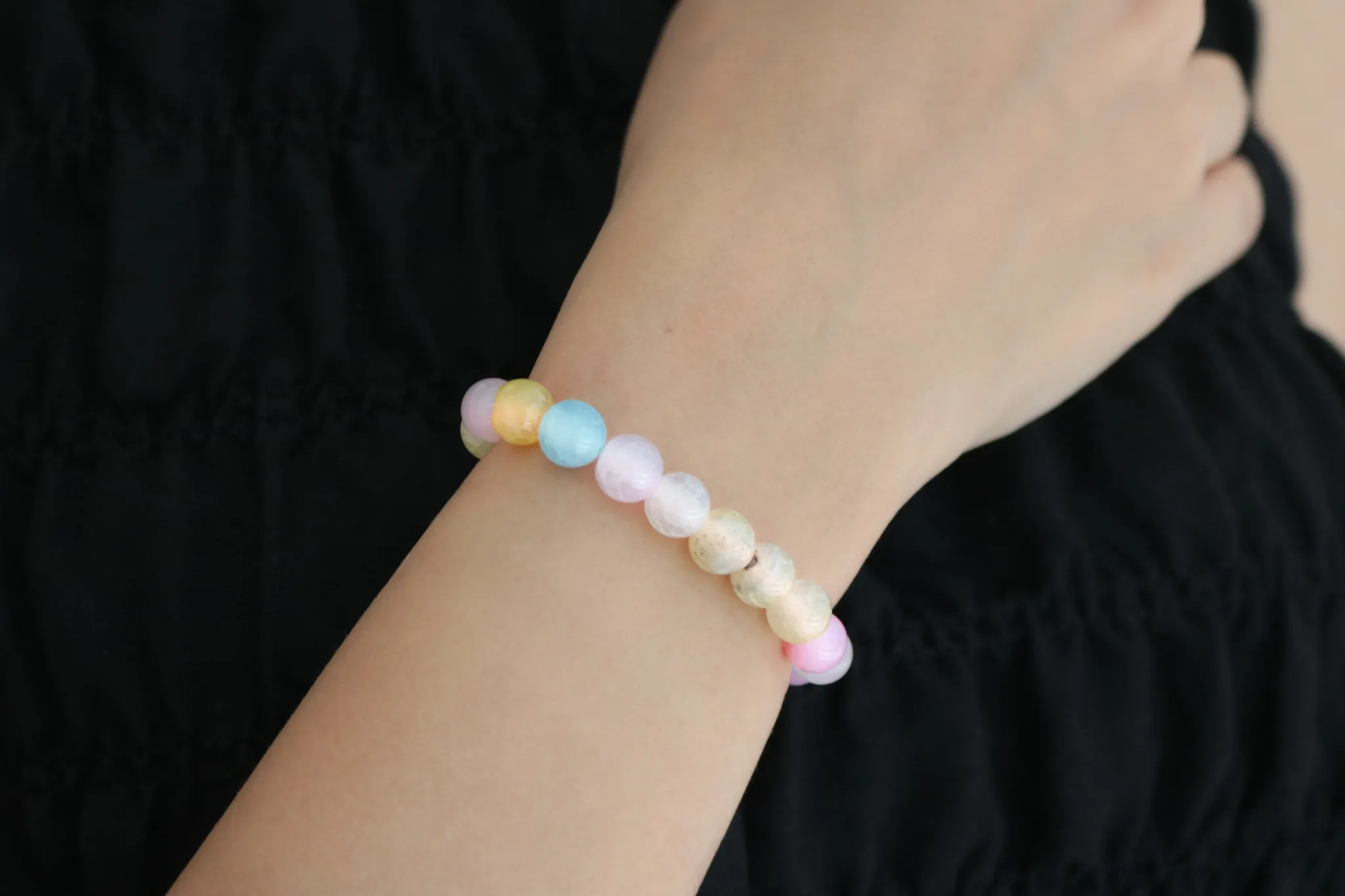 Akik Kadın Bileklik Orjinal Pastel Tonlarında  Akik Bileklik