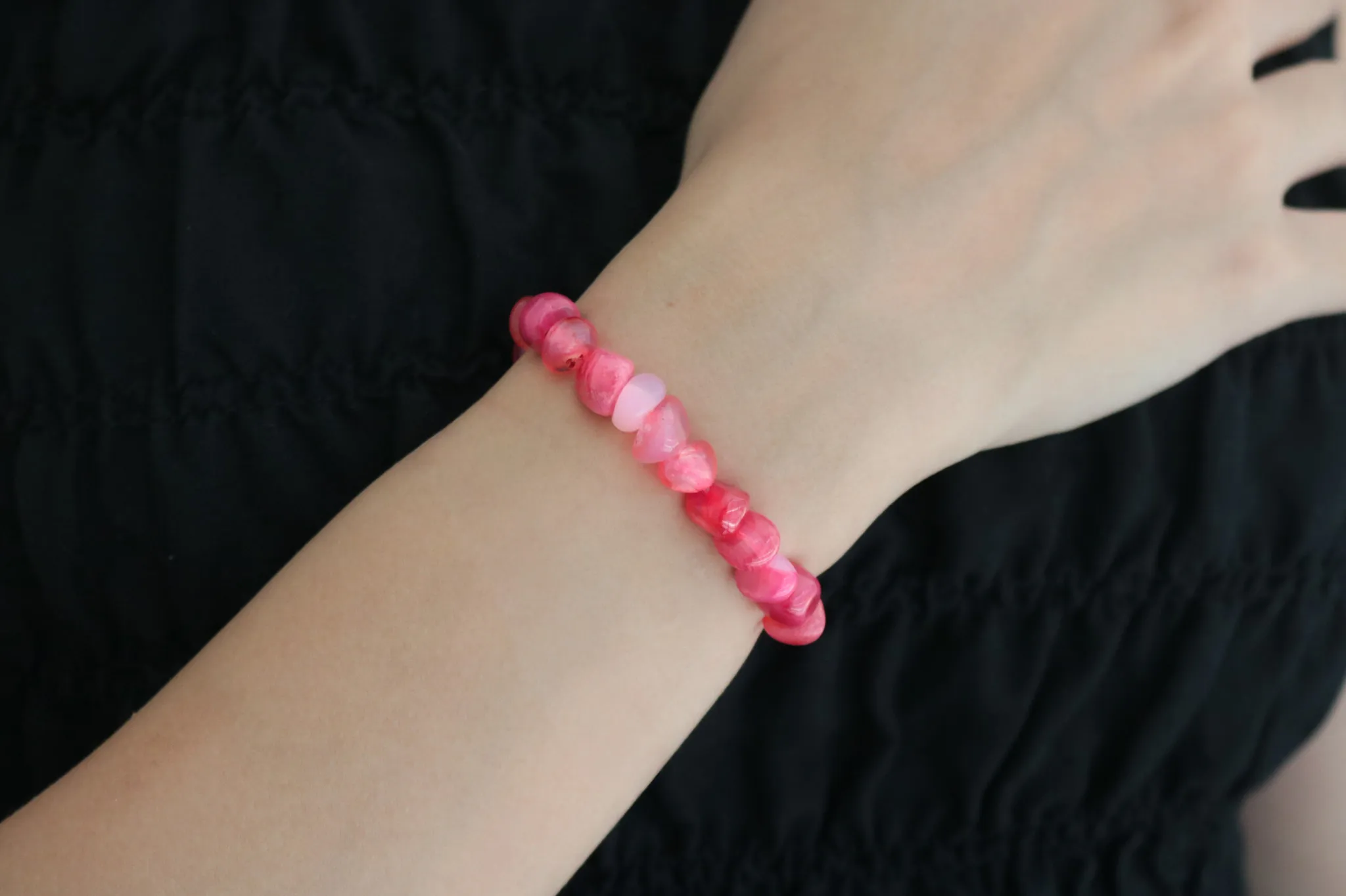 Akik Kadın Bileklik Orjinal Pembe Akik Bileklik