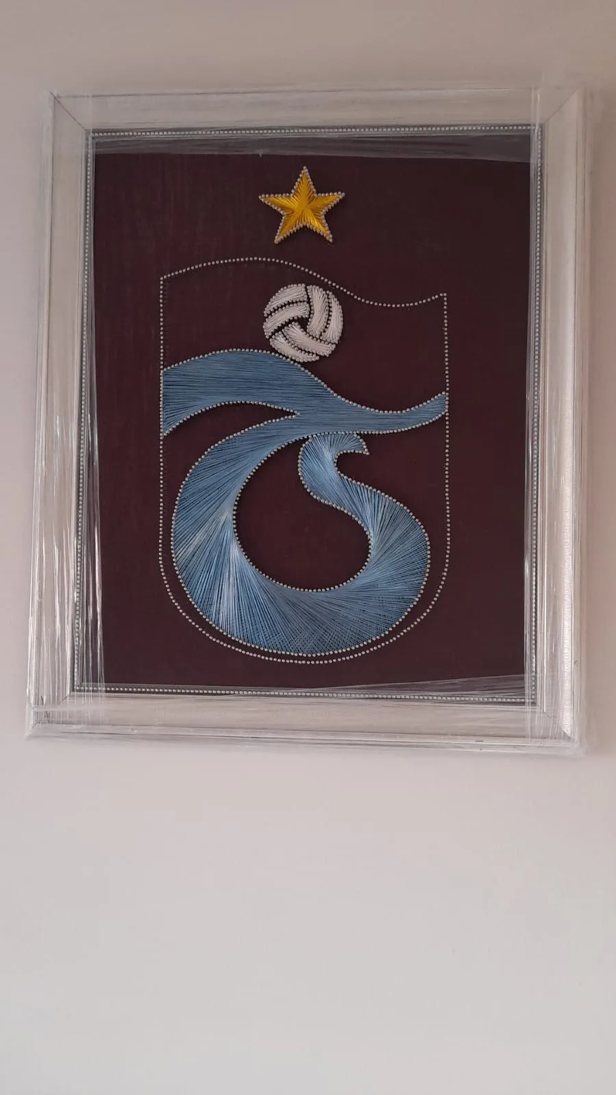 Deri Üzerine Trabzonspor Logosu Filografi Tablo – El Yapımı