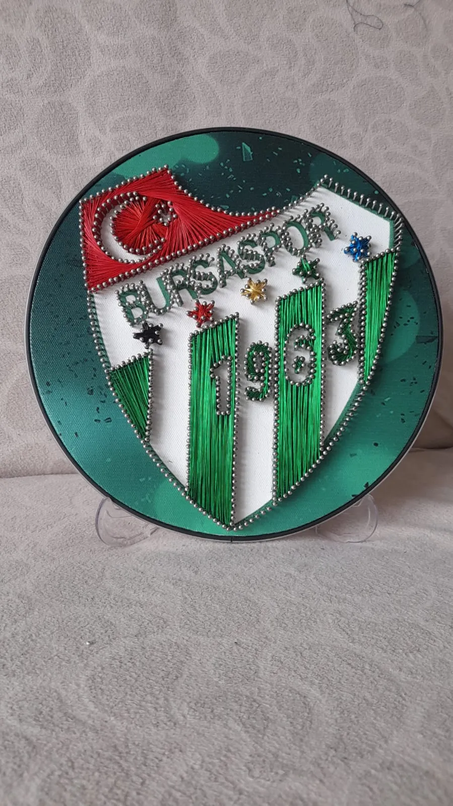 Kanvas Baskı Üzerine Bursaspor Arması – Masa Üstü veya Duvar Kullanımı