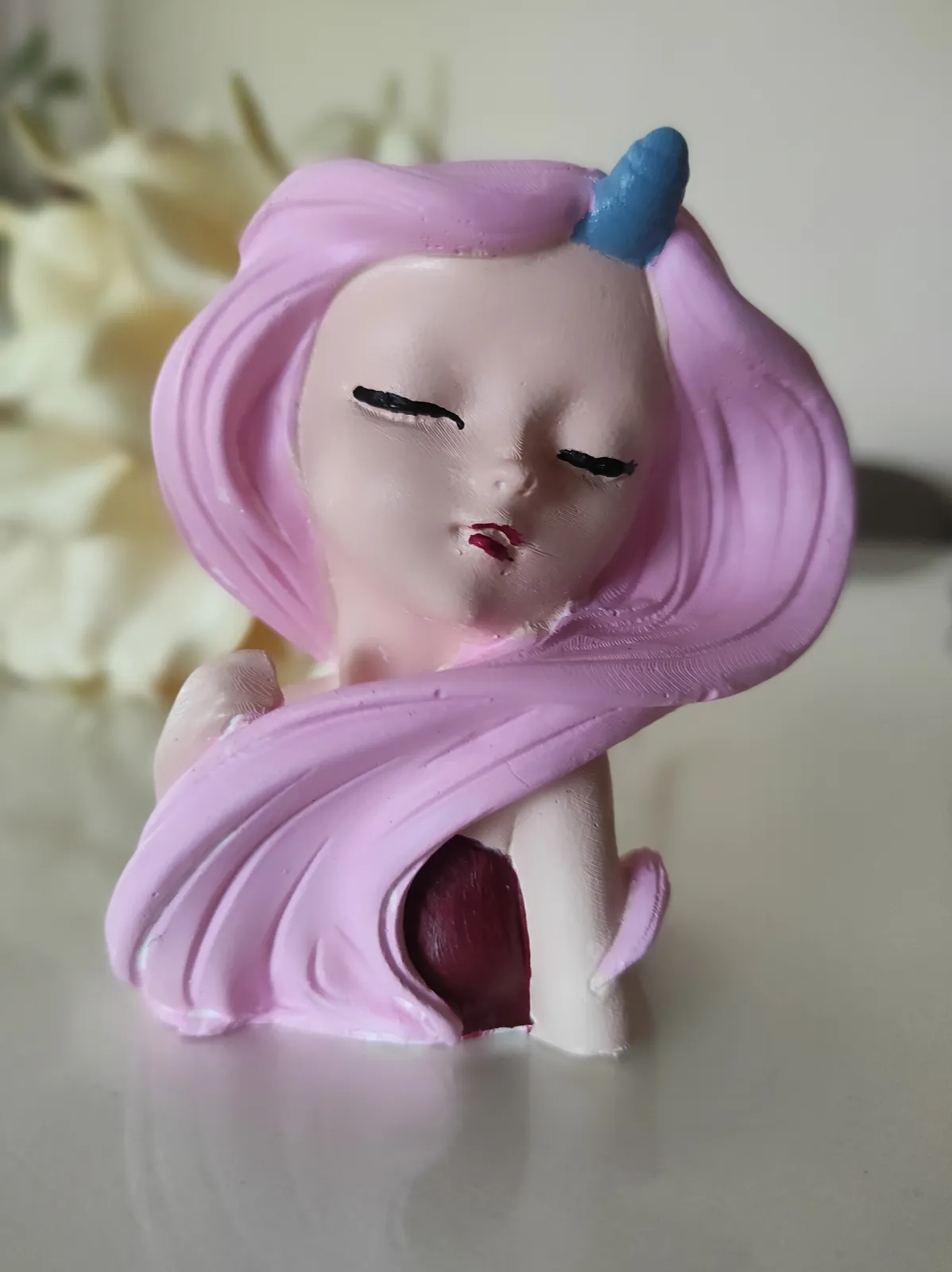pembe açlı unicorn kız saksı