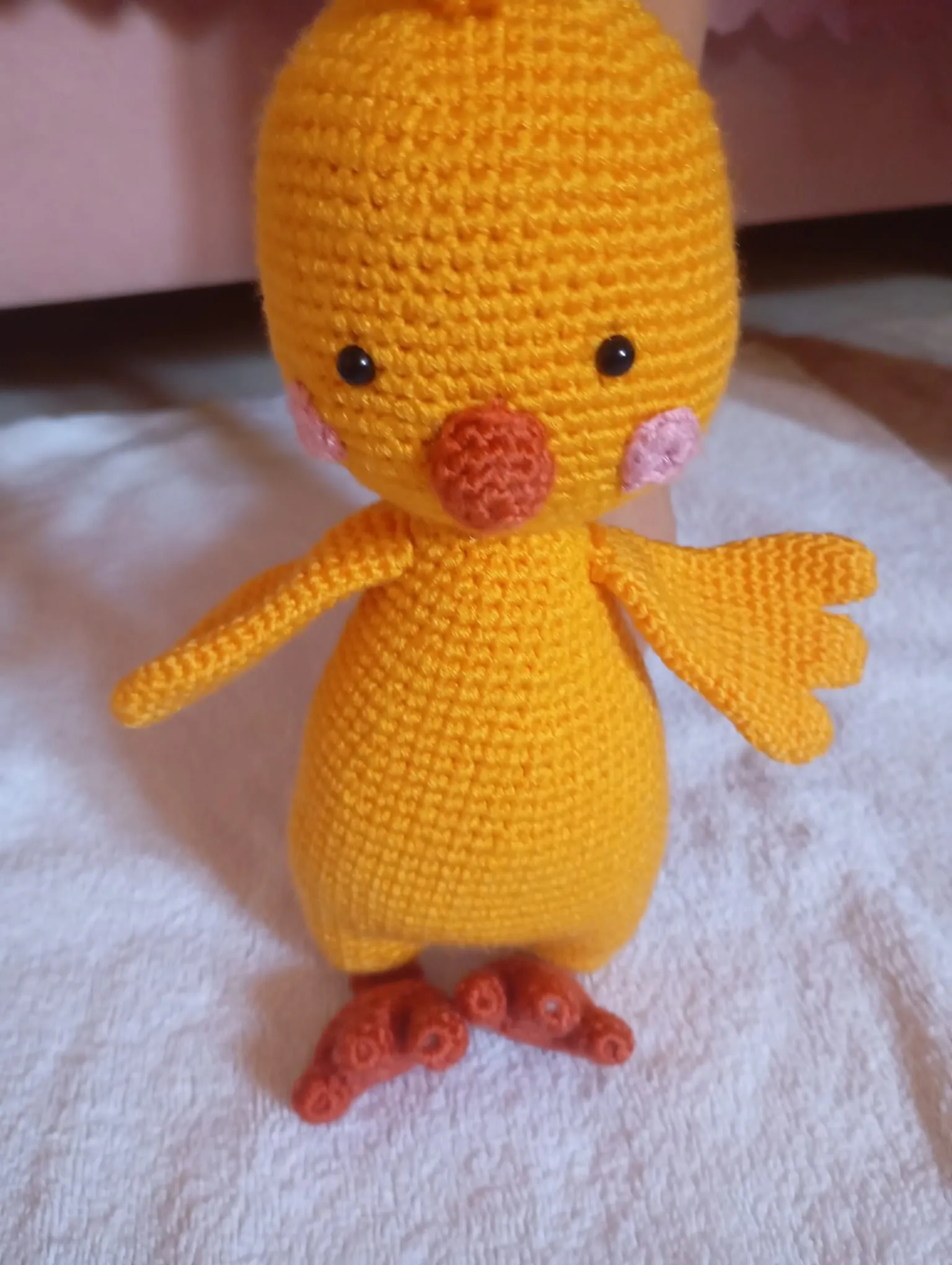 El Yapımı Amigurumi Civciv Oyuncak Bebek