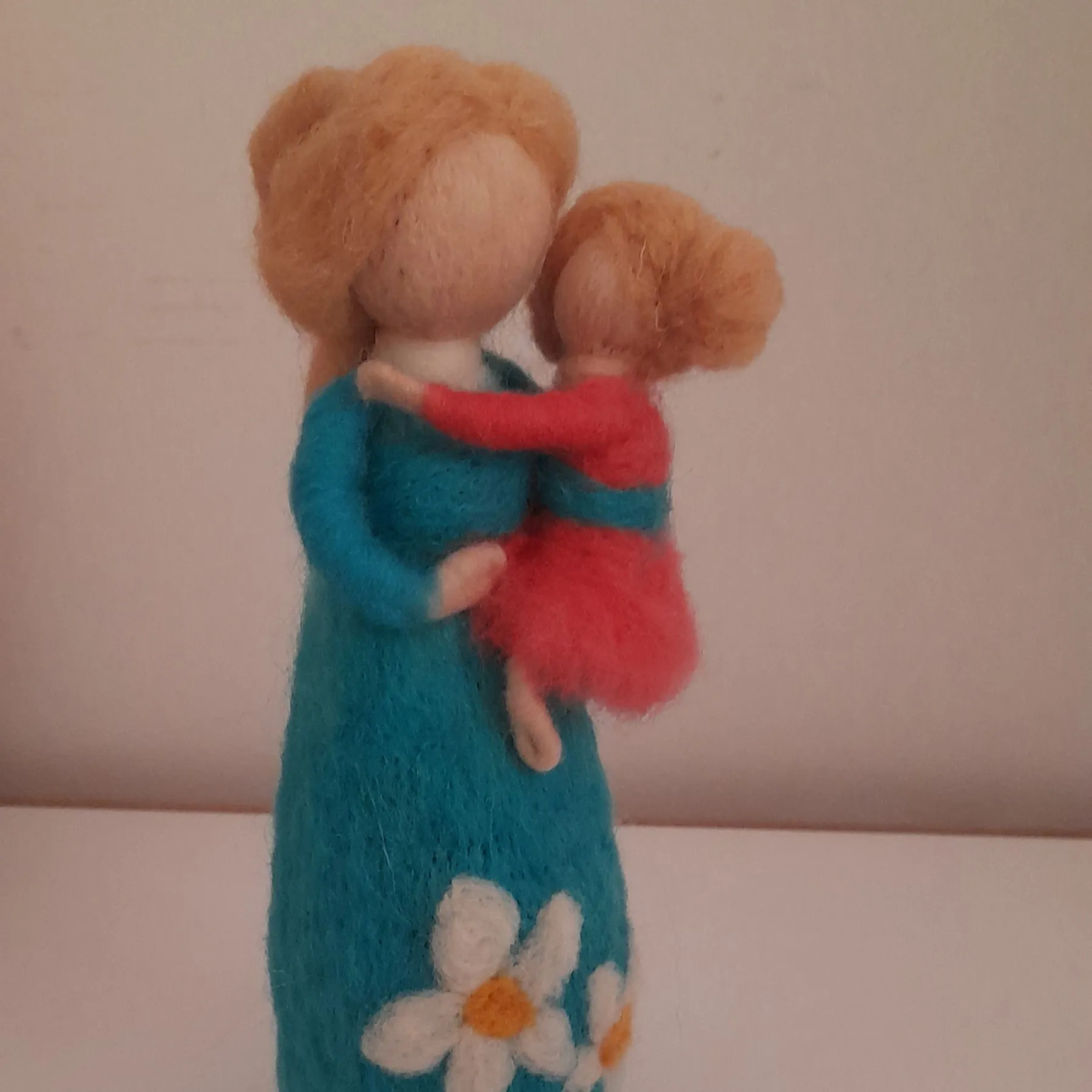El Yapımı Keçe Anne ve Bebek Figürü