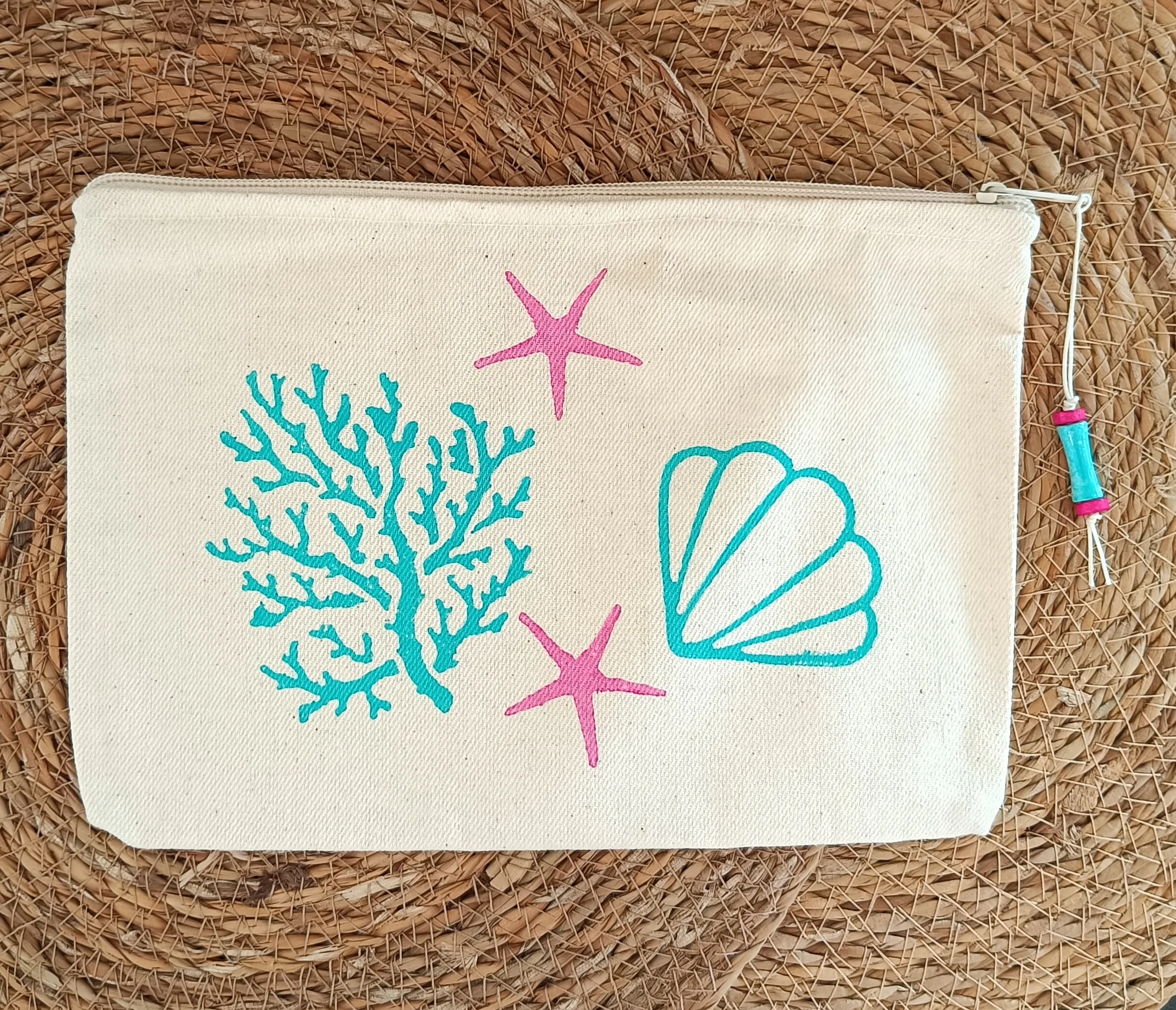 Mercan Ahşap Baskı  El Çantası