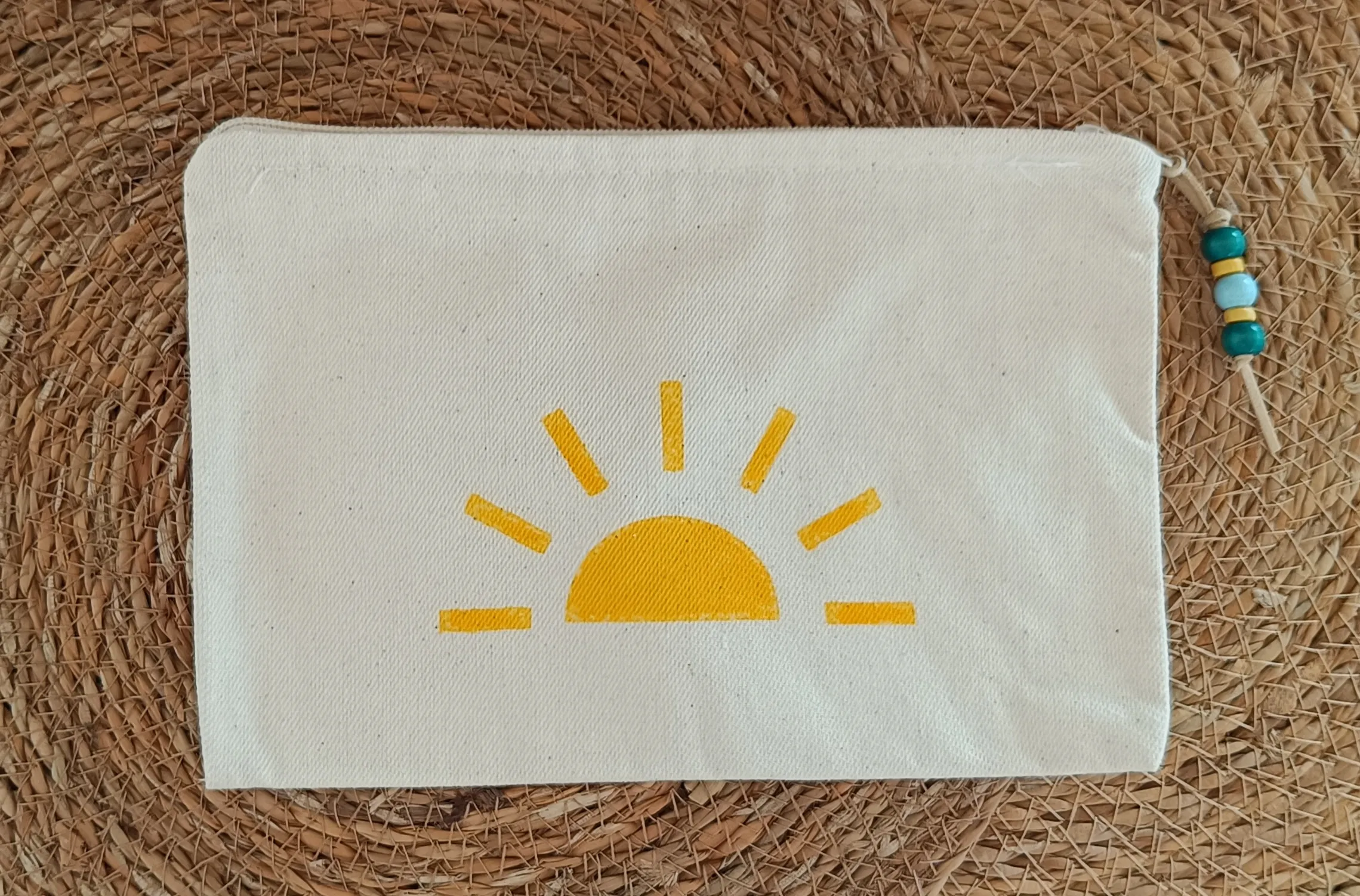 Güneş Ahşap Baskı  El Çantası