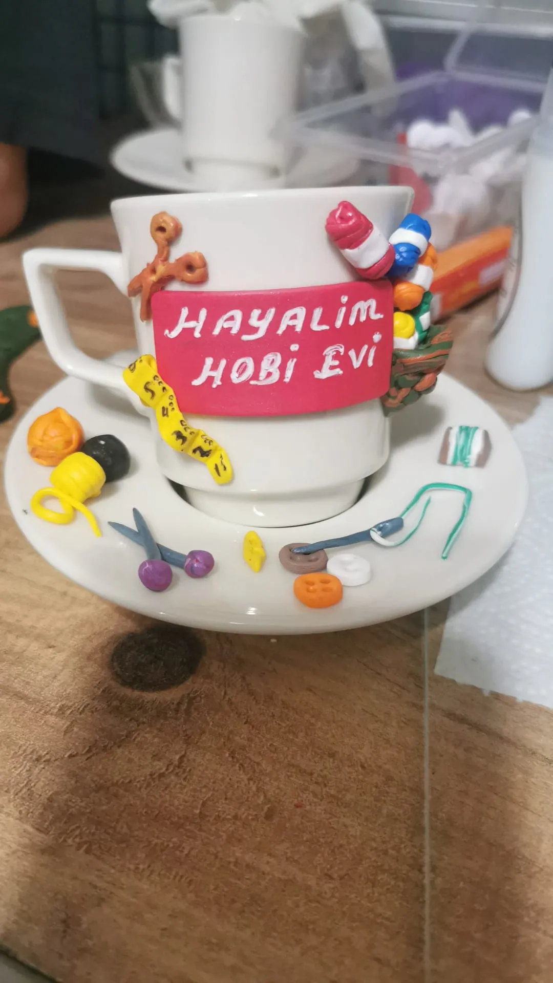 El Yapımı Polimer Kil Fincan – Kişiye Özel Tasarım