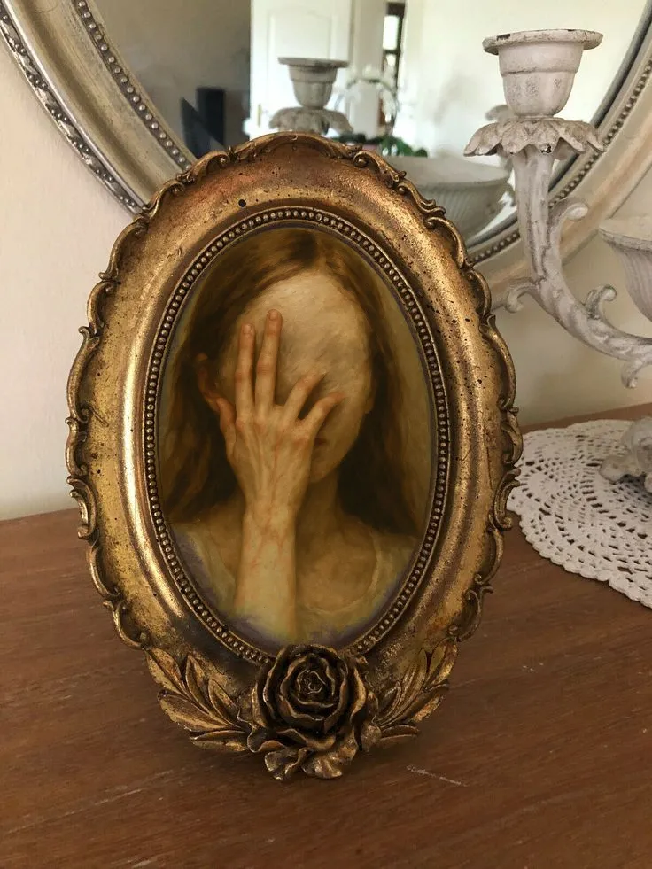 Gotik Tasarım Antik Altın Dekoratif Çerçeve