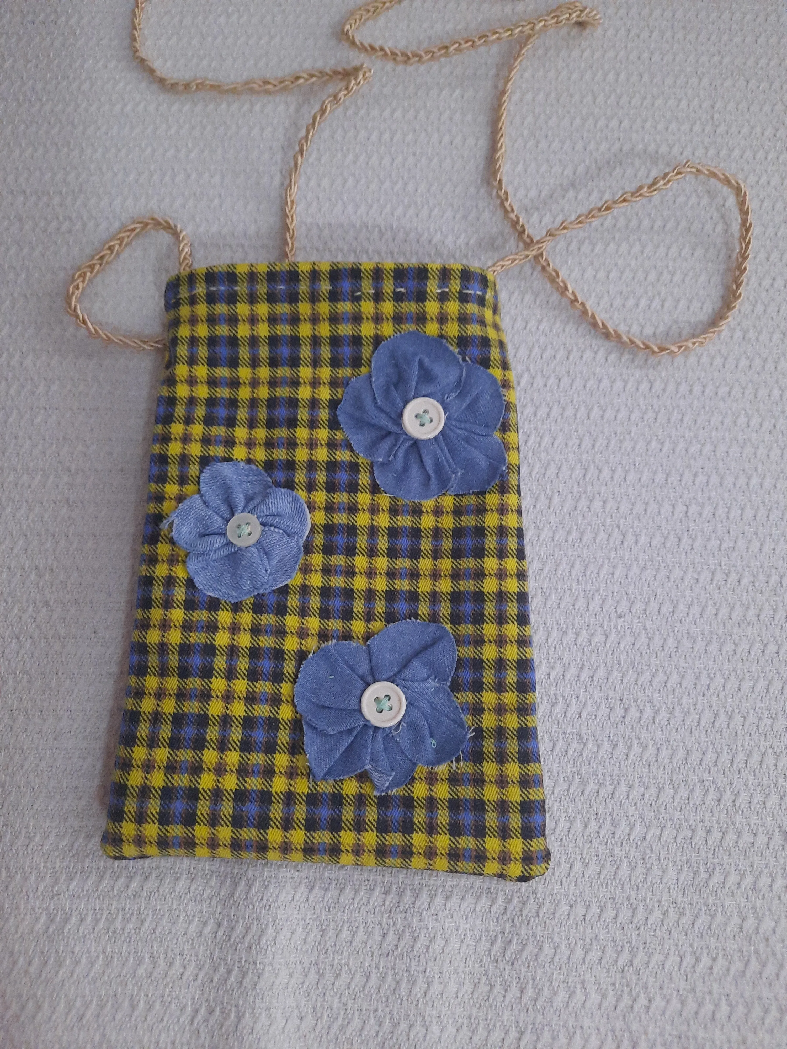 Ekoseli telefon çantası 