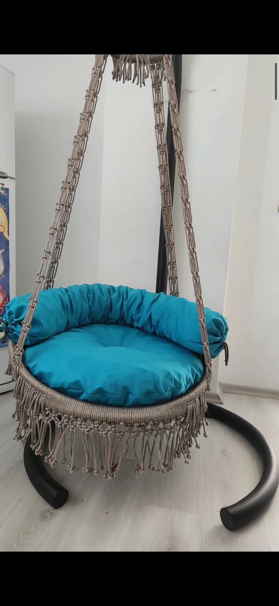Makrame Salıncak Yüksek Taşıma Kapasiteli El Örgüsü