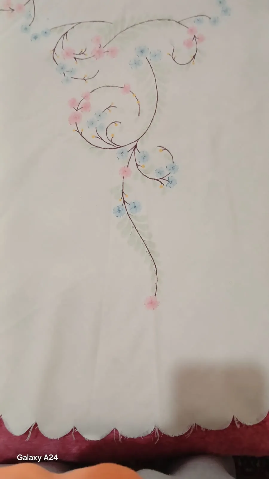 El Emeği Soft Renklerde Boyama Masa Örtüsü