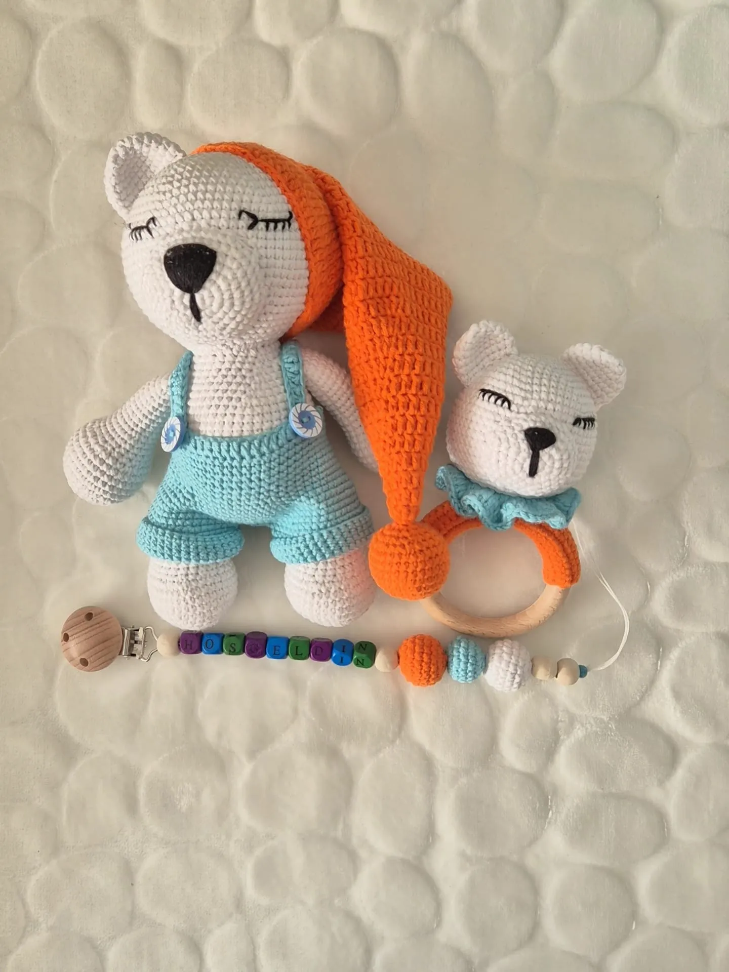 El Yapımı Amigurumi Yeni Doğan Bebek Seti