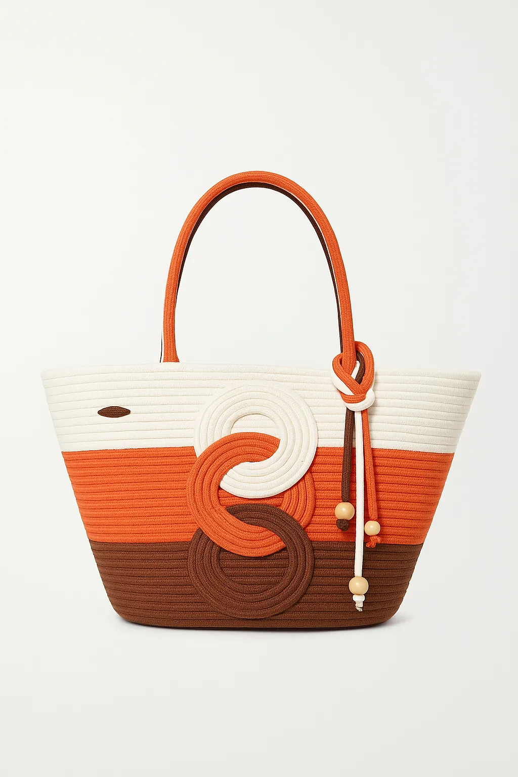 El Yapımı Makrome Çanta-Halka Desenli