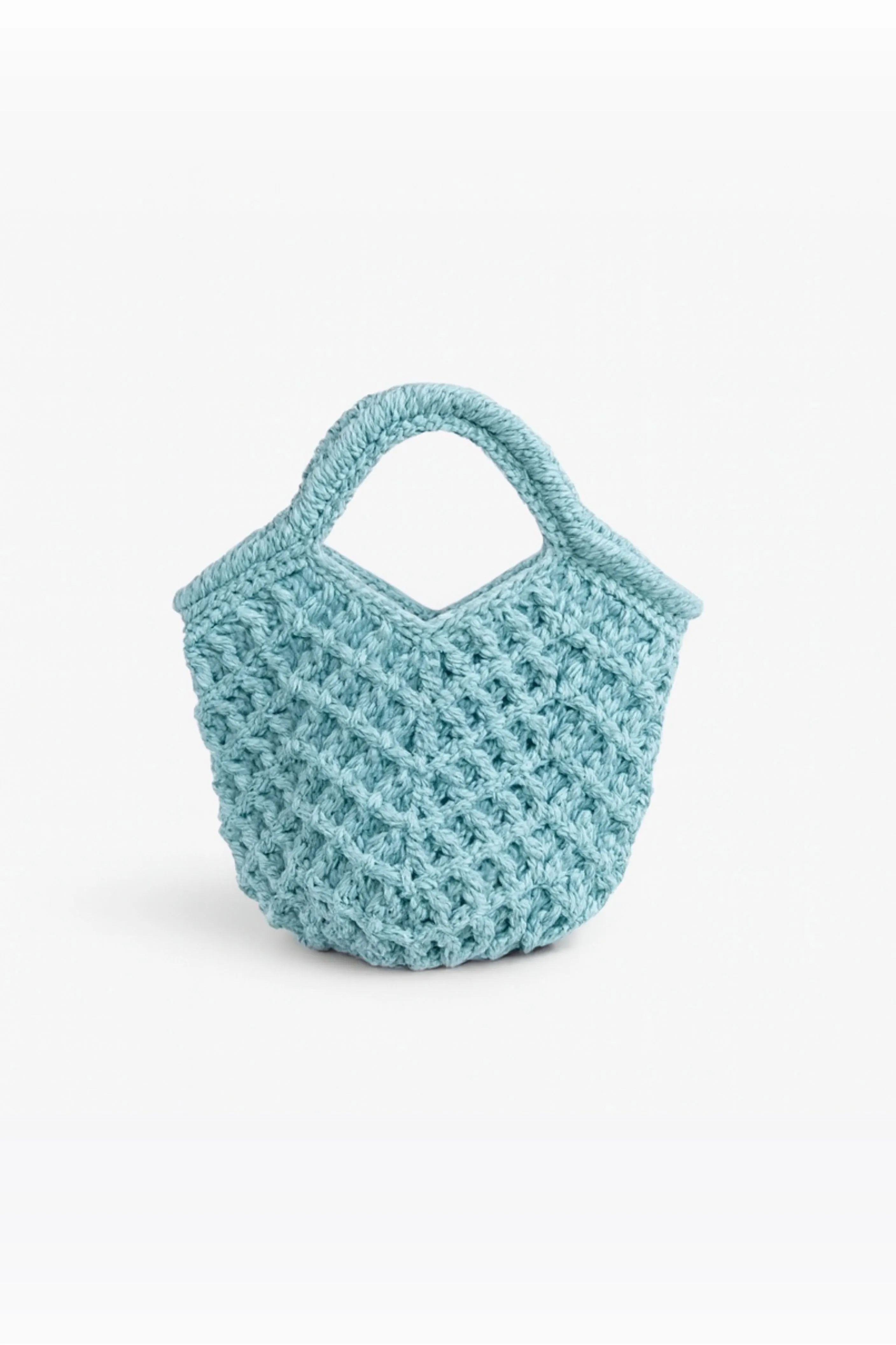 Handmade Knitted Blue Daily Bag